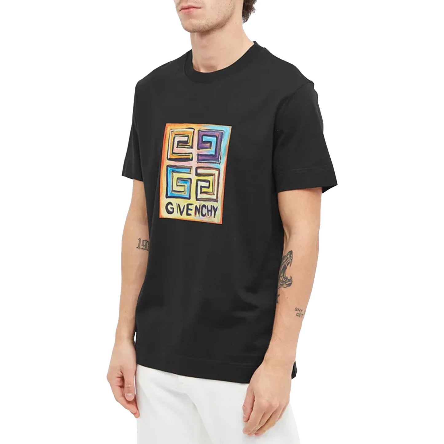 GIVENCHY 4G Sketch Print Tee Black (Slim Fit)