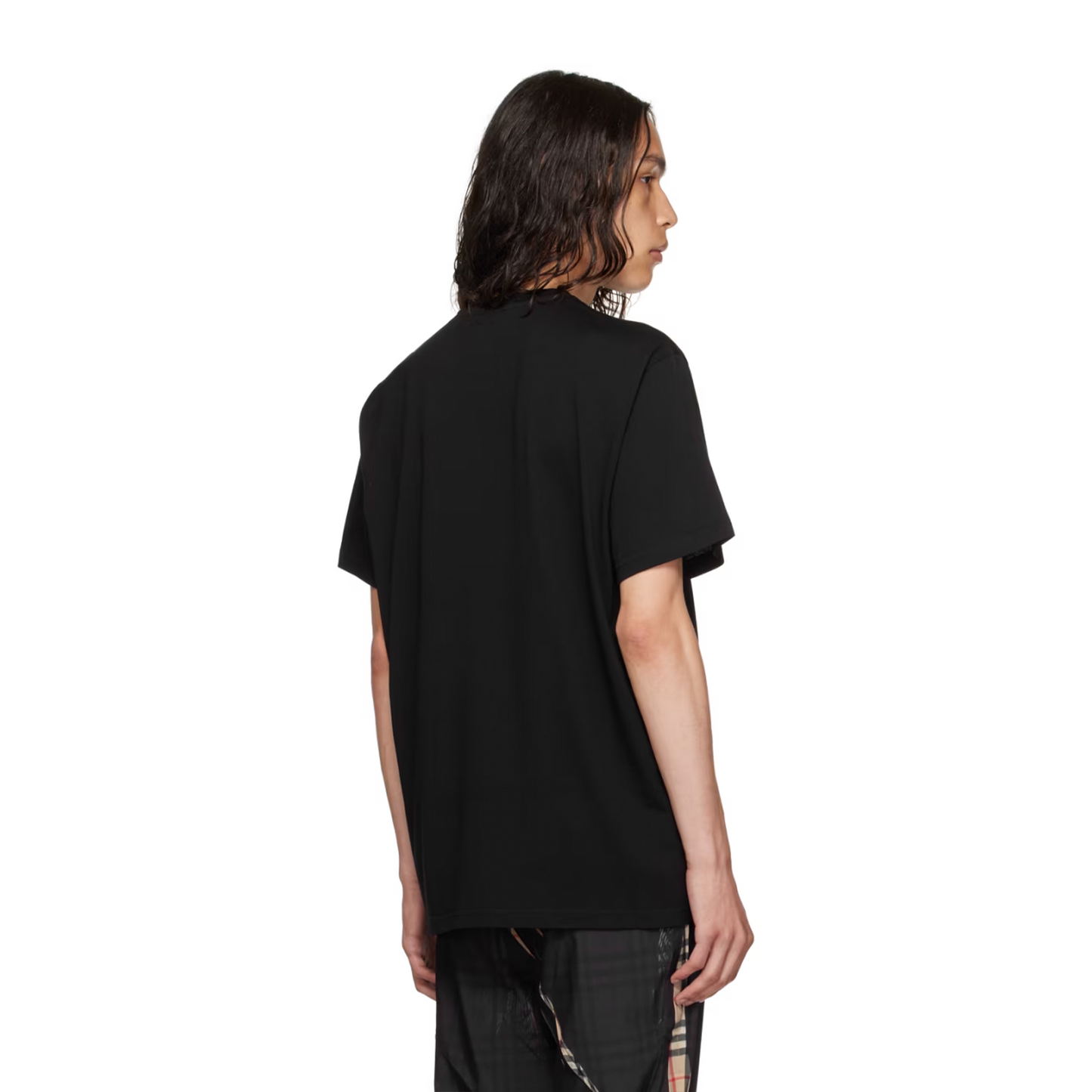 BURBERRY Embroidered EKD Cotton Tee Black