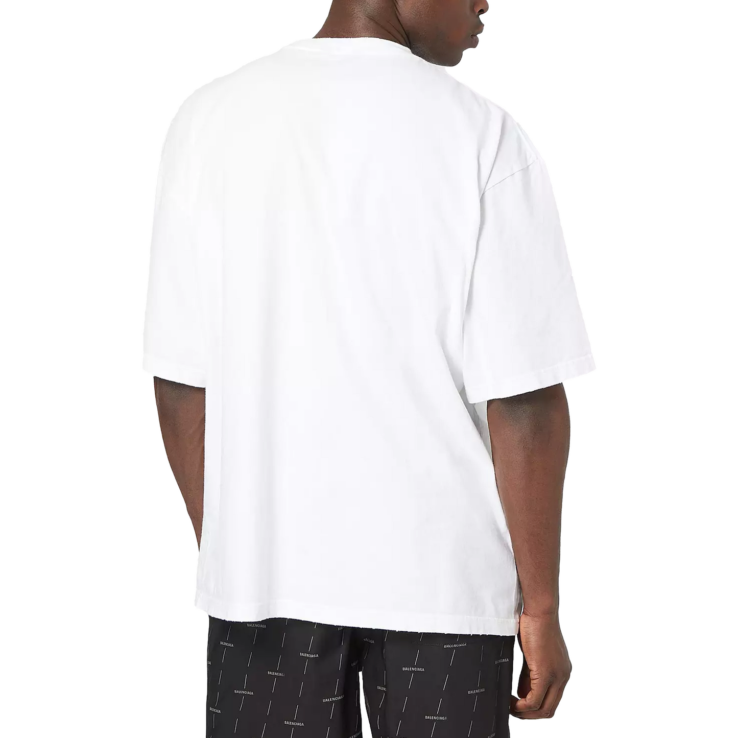 BALENCIAGA Athletes Logo Oversize Tee White