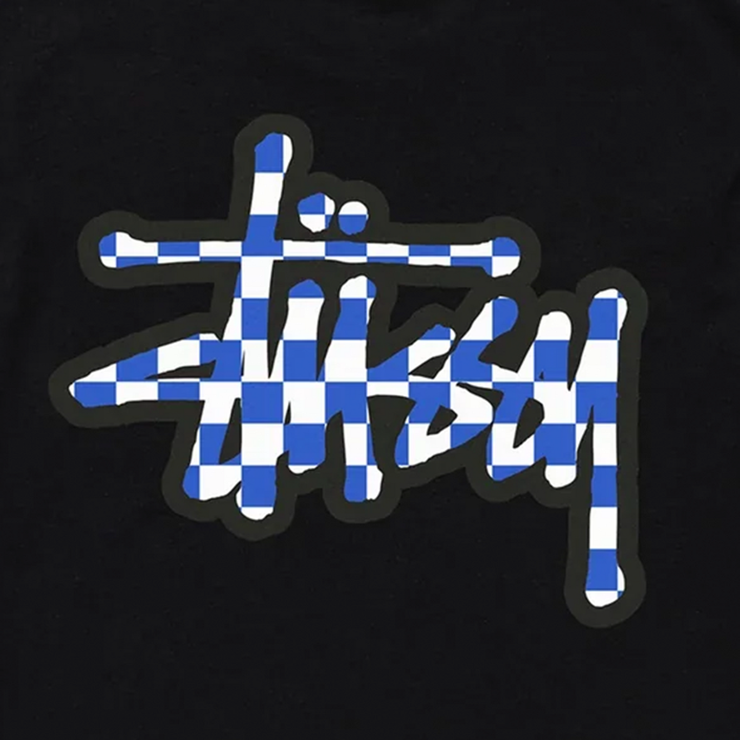 Stüssy Checker Stock Tee Black