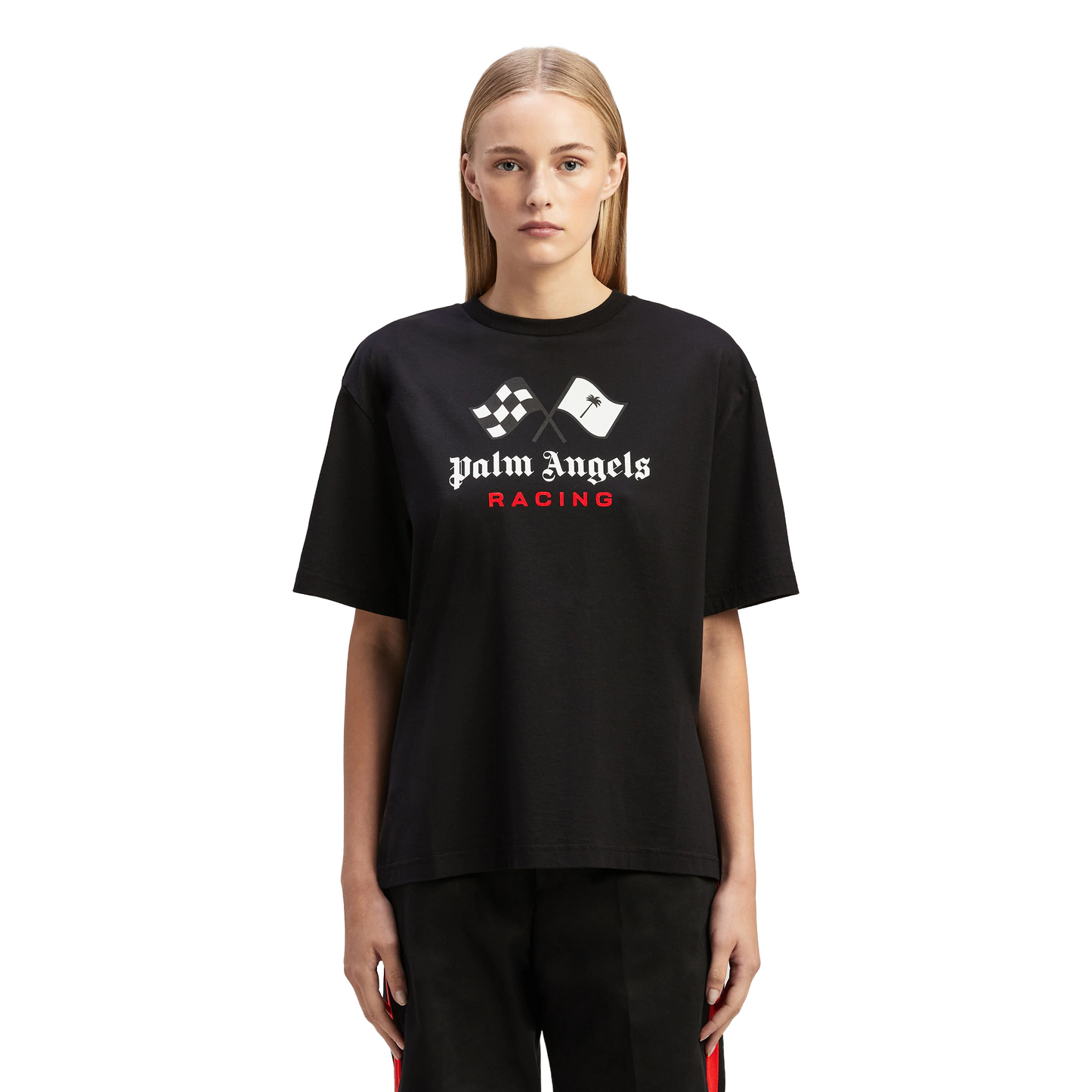 PALM ANGELS Racing Tee Black
