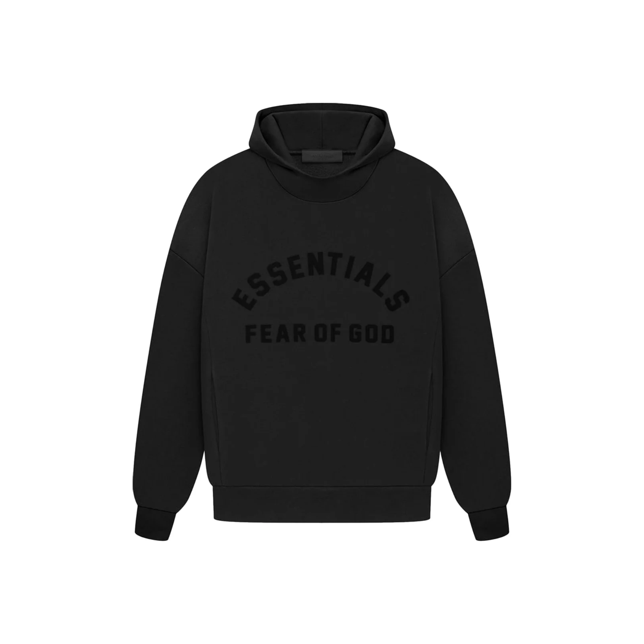 Fear of God Essentials Arch Logo Hoodie Jet Black SS23 STEALPLUG KL