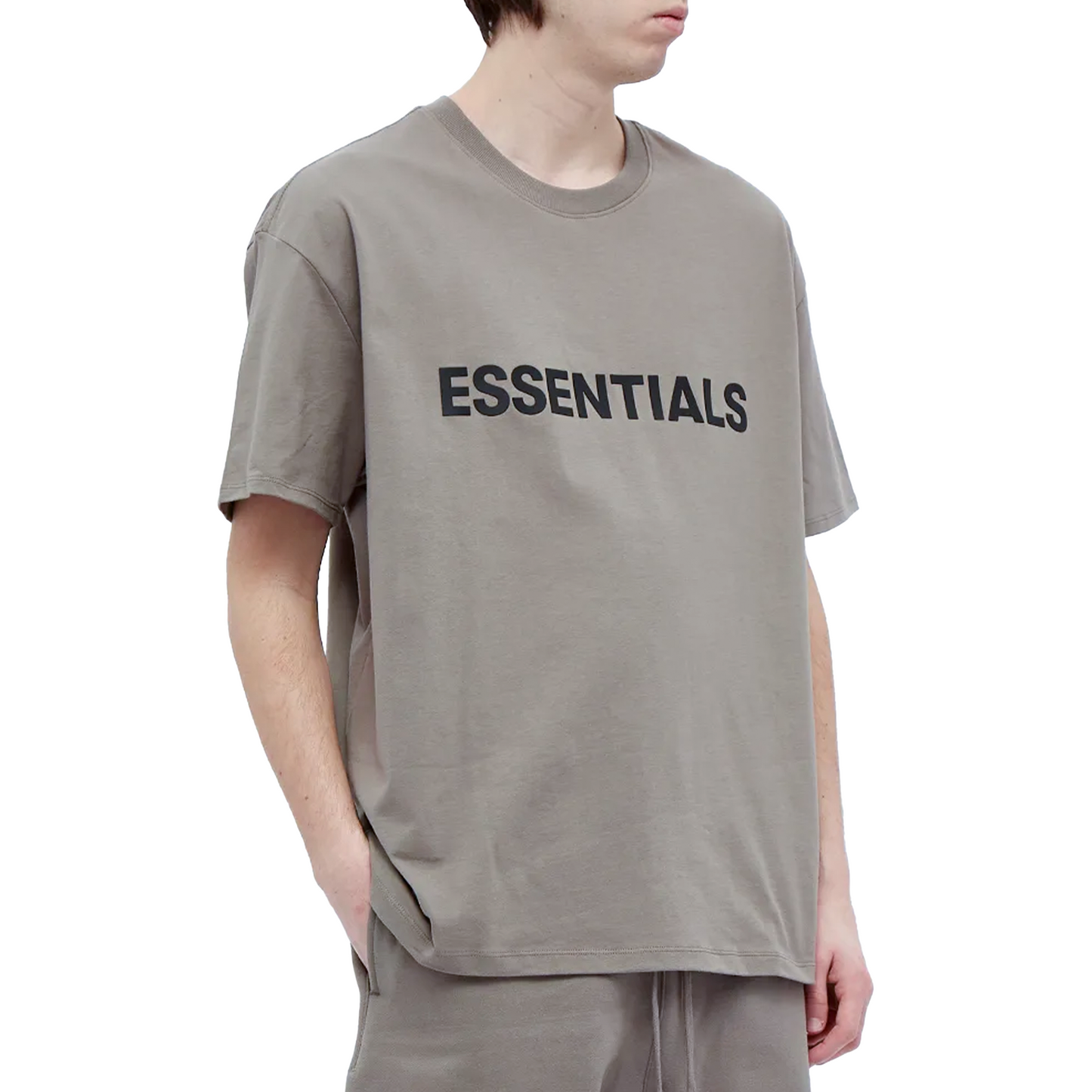 Fear of God Essentials Front Logo Tee Cement (SS20)