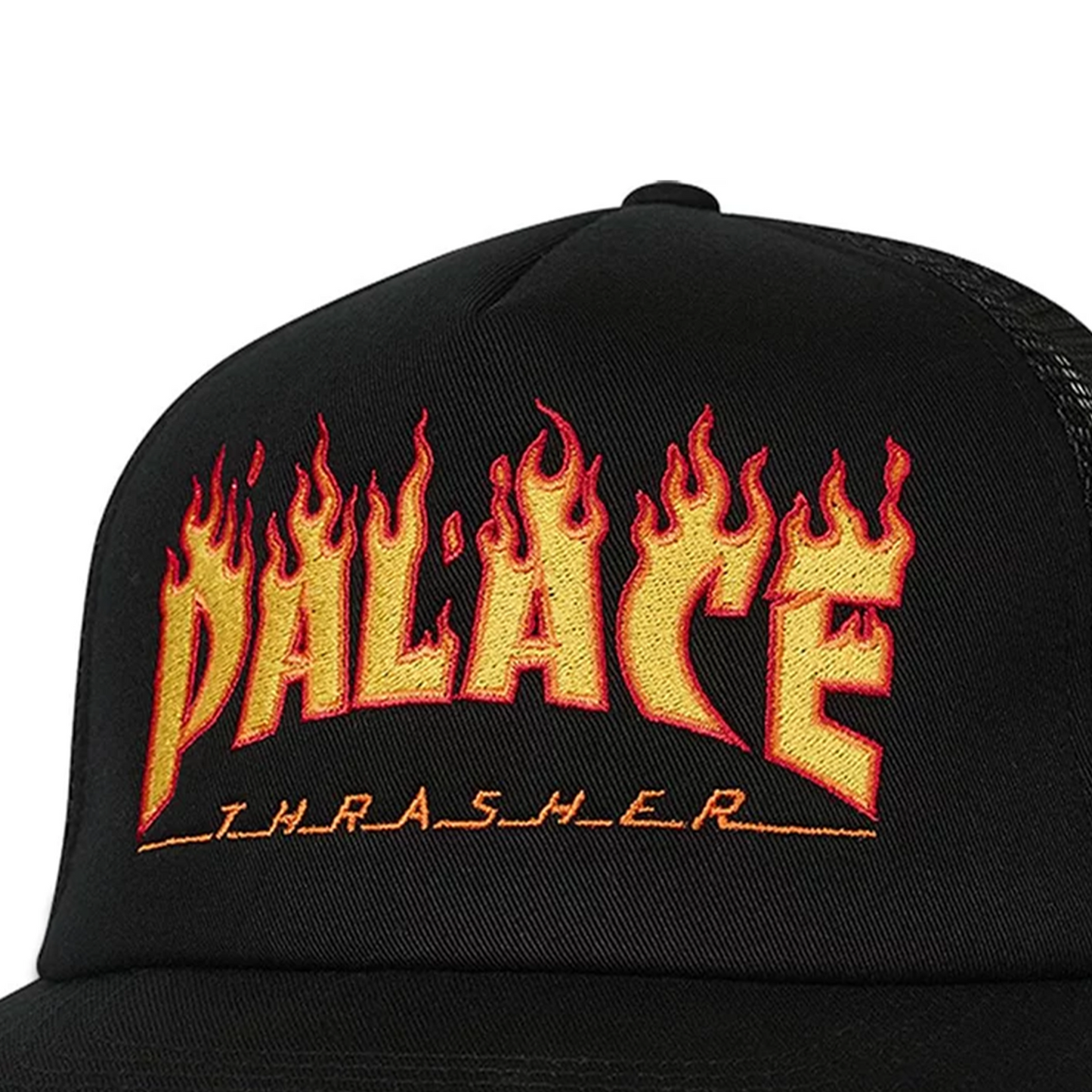 Palace x Thrasher Trucker Black