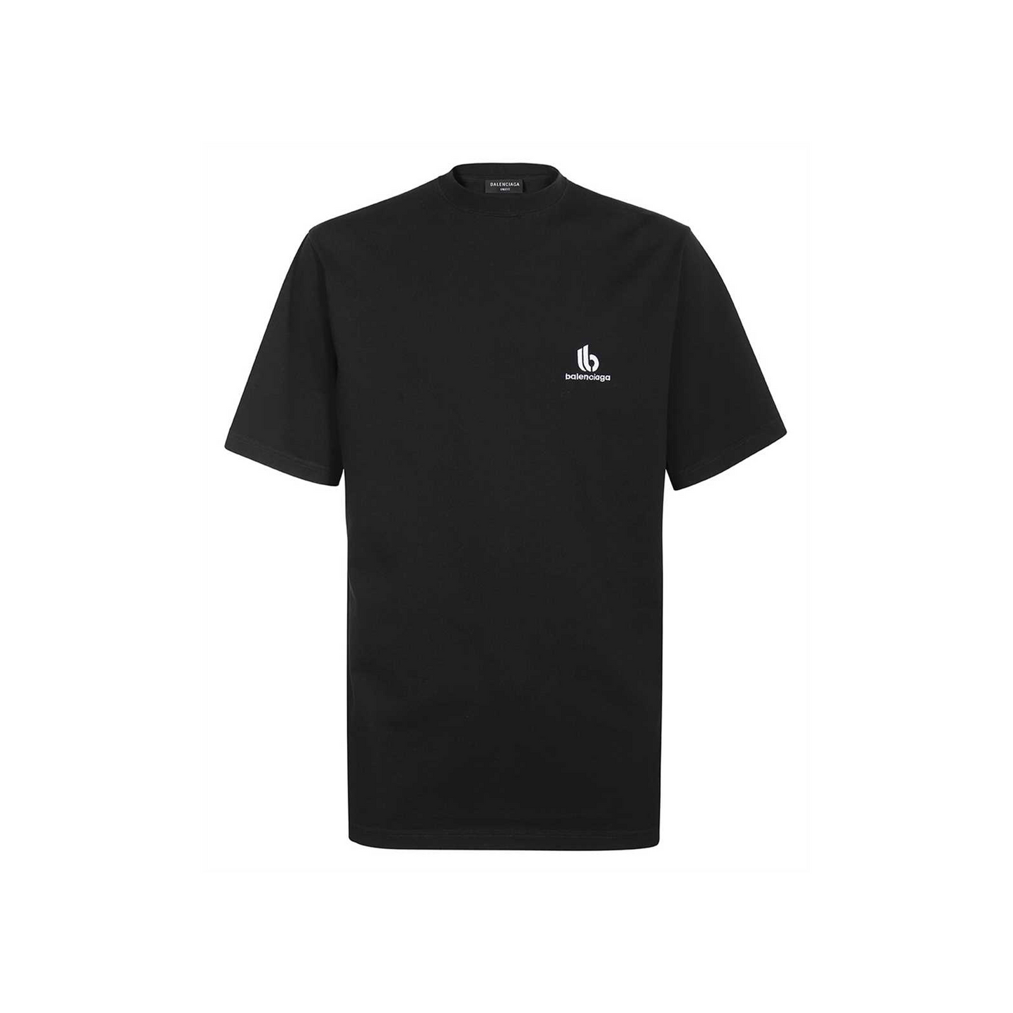 BALENCIAGA Embroidered Double B Logo Tee Black