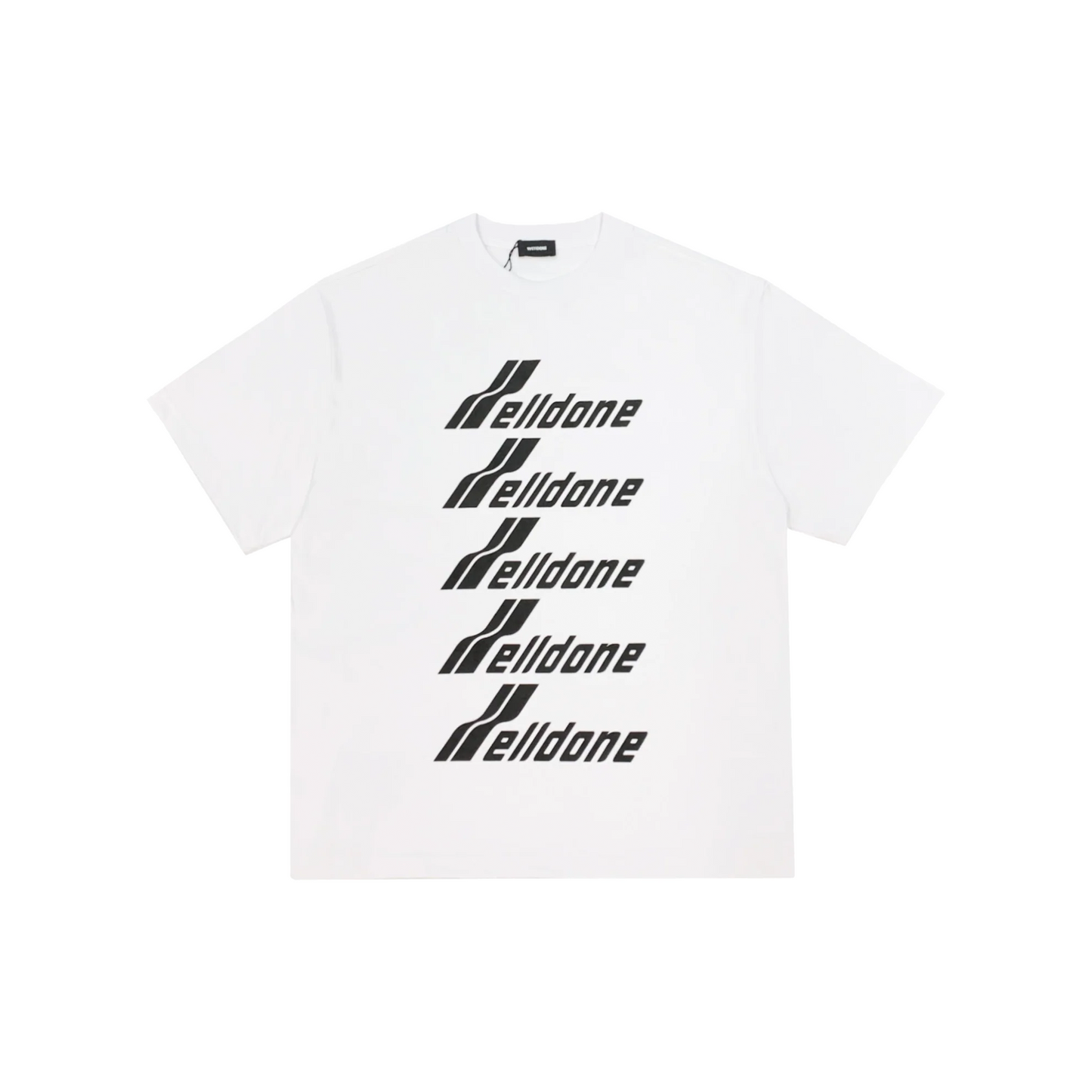 WE11DONE Oversized Logo Print Tee White