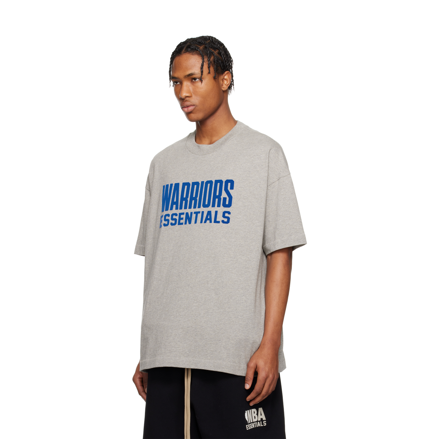 Fear of God Essentials x NBA Golden State Warriors Tee Warm Heather (SS25)