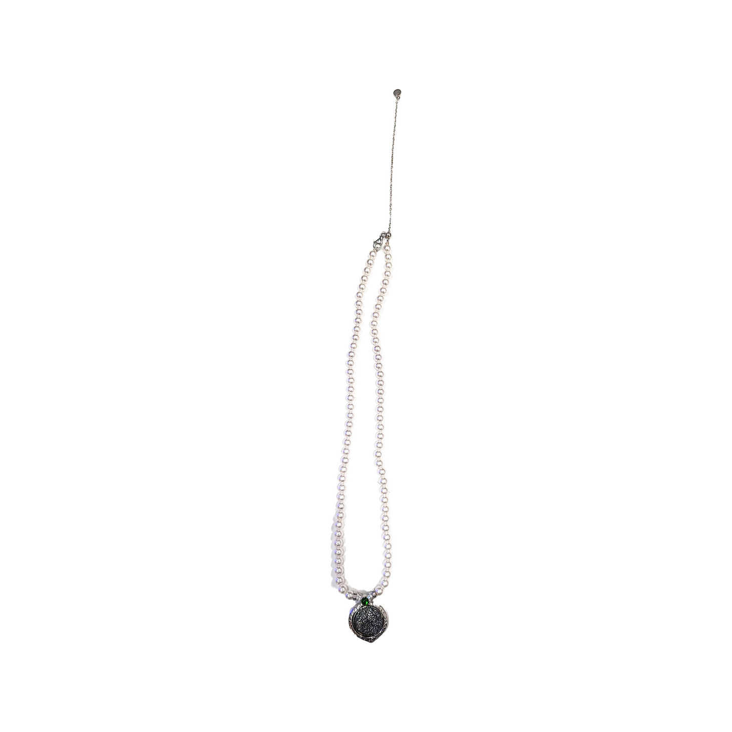 EK Collection Bunny Statement Pearl Chain Silver