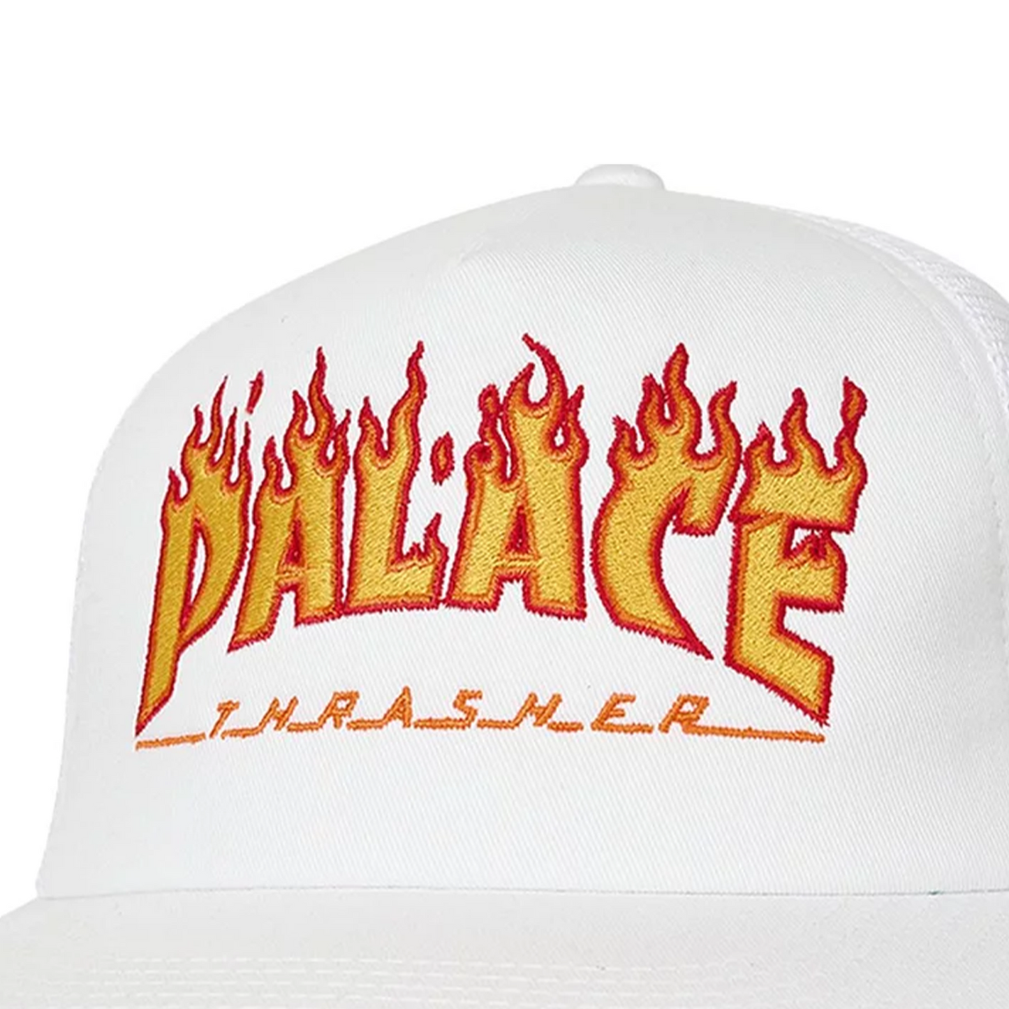Palace x Thrasher Trucker White