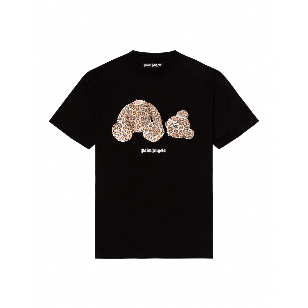 PALM ANGELS Leopard Bear Classic Tee Black/Brown (SS22)