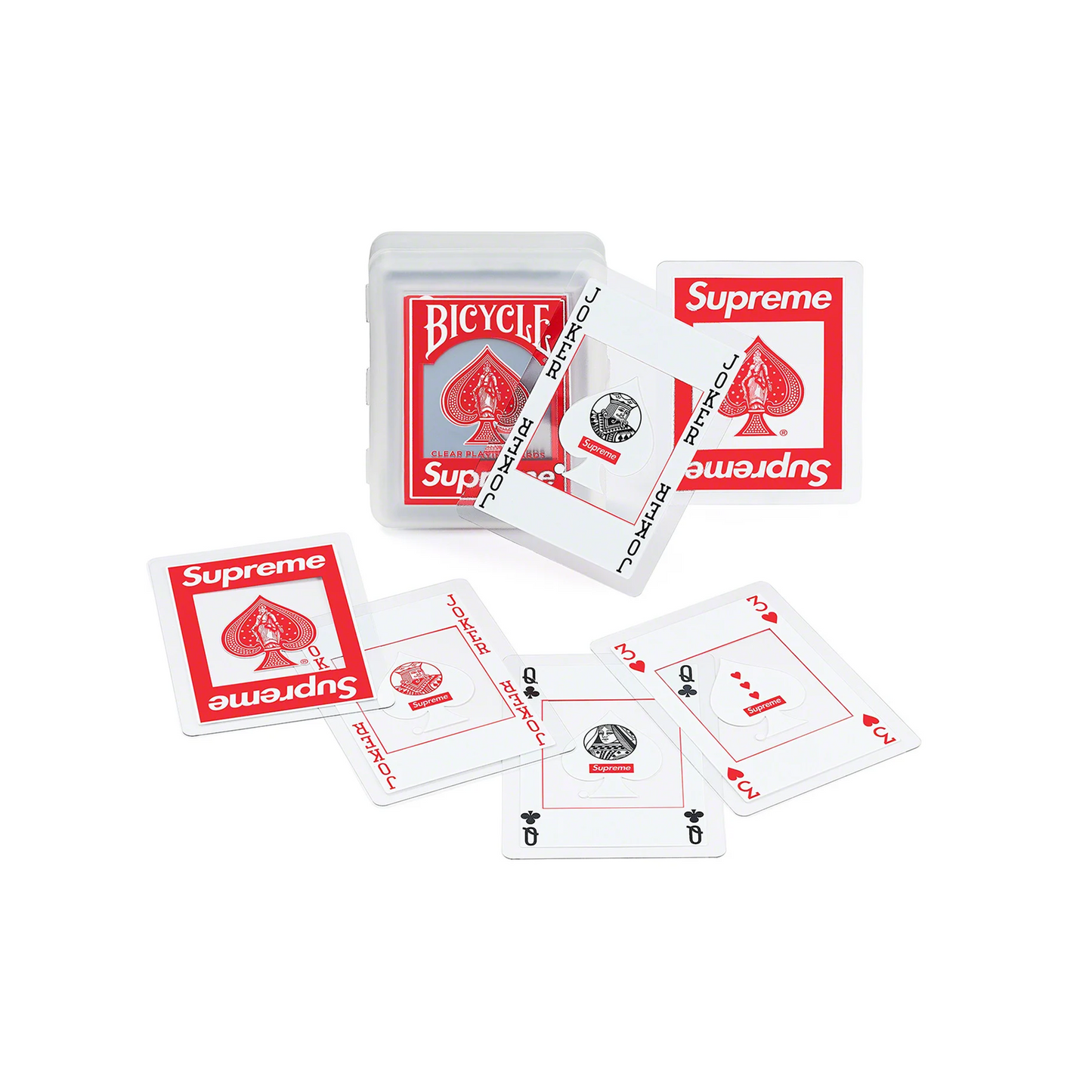 Supreme Bicycle Clear Playing Cards Red (FW20)