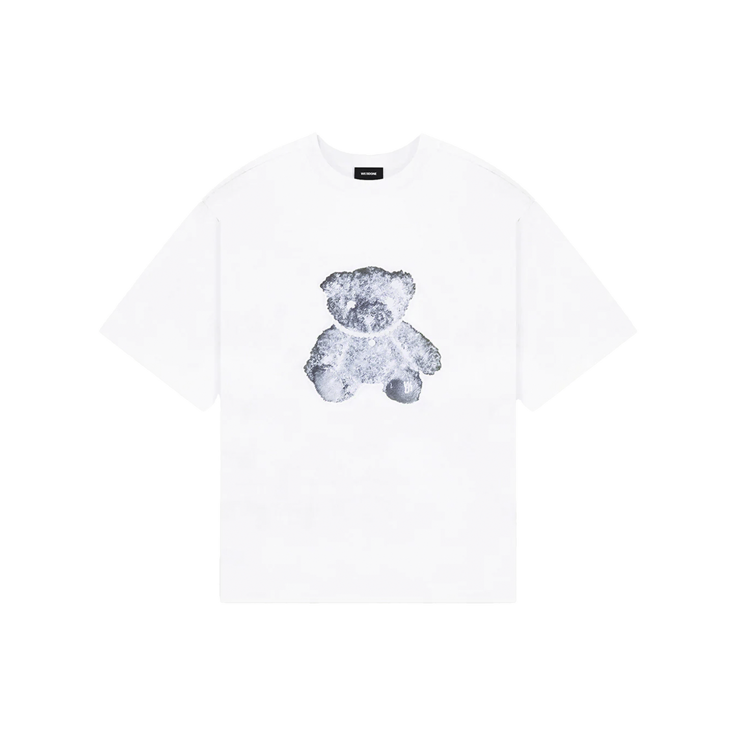 WE11DONE Pearl Necklace Teddy Print Tee White