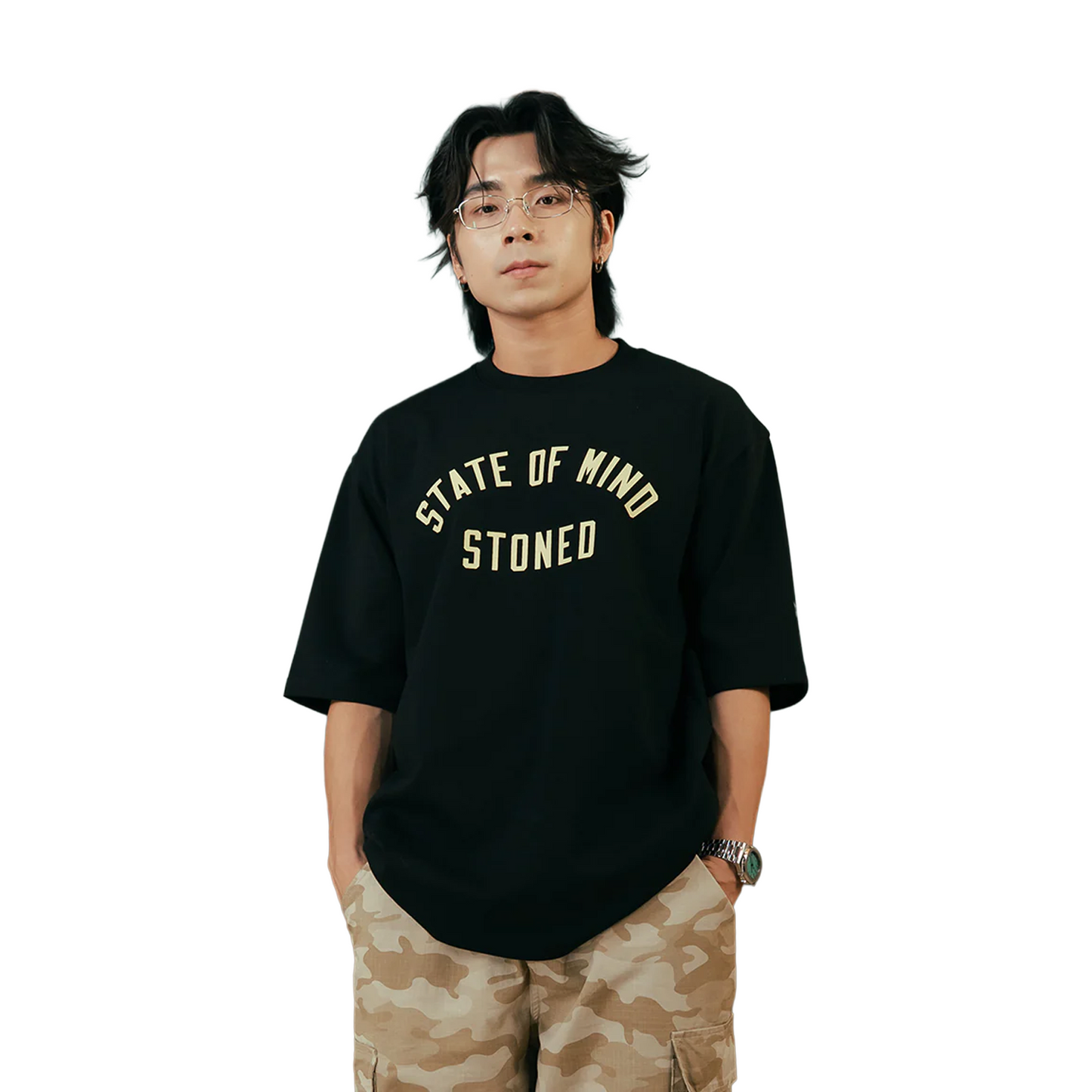 Stoned & Co ® Originals v2 : Black/Yellow Tee (FW25)
