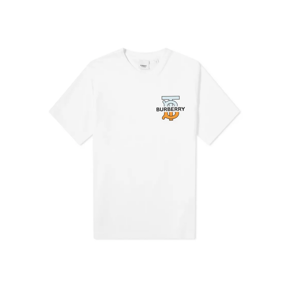 BURBERRY Ganther Multi Logo Tee White