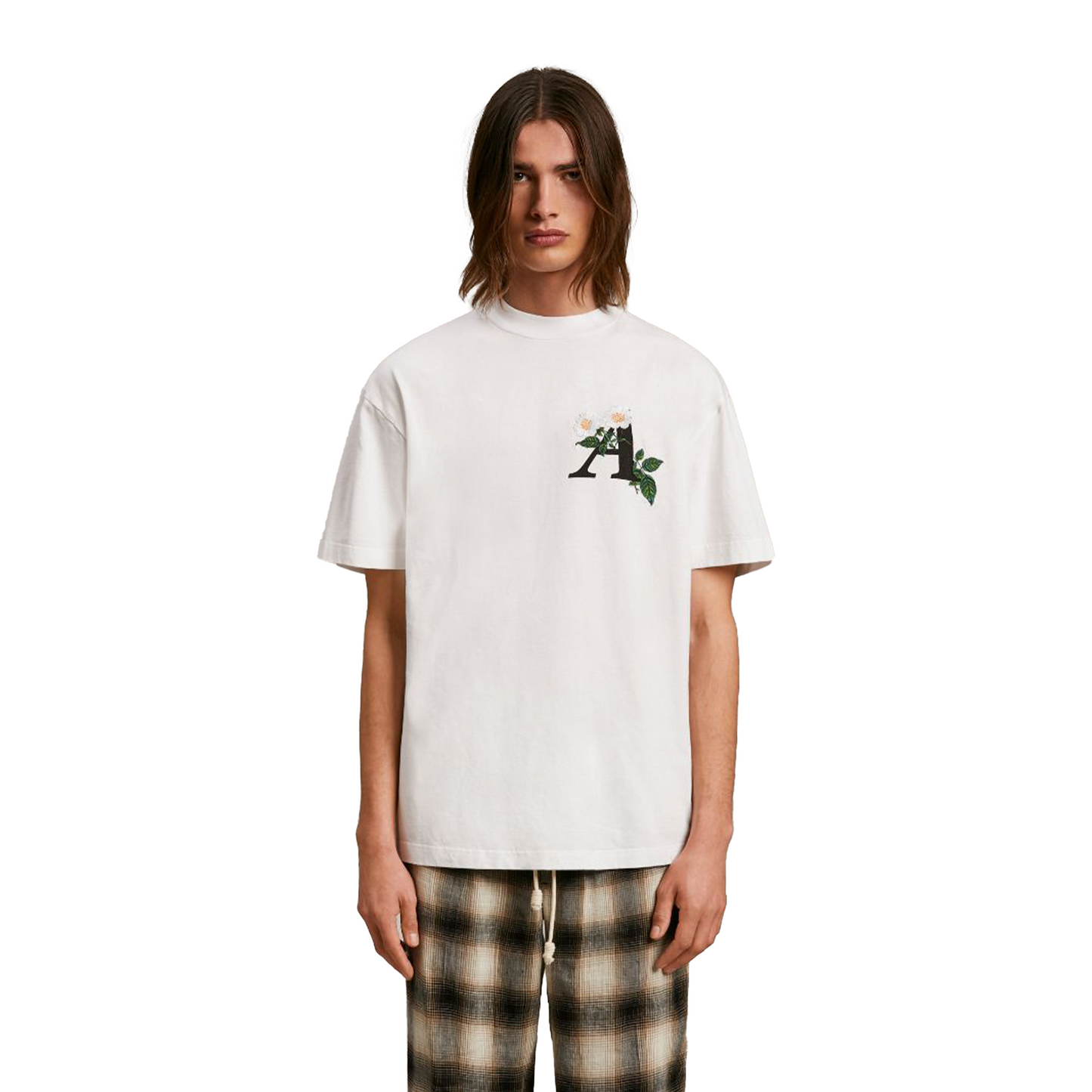 PALM ANGELS Daisy Logo Crew Neck Tee White
