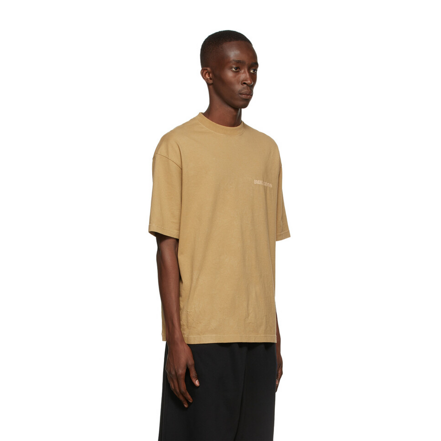 BALENCIAGA Turn Slit Tee Beige