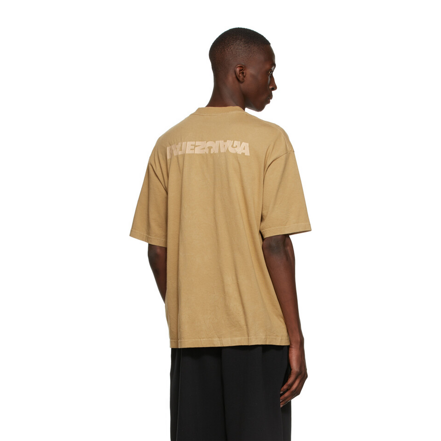 BALENCIAGA Turn Slit Tee Beige