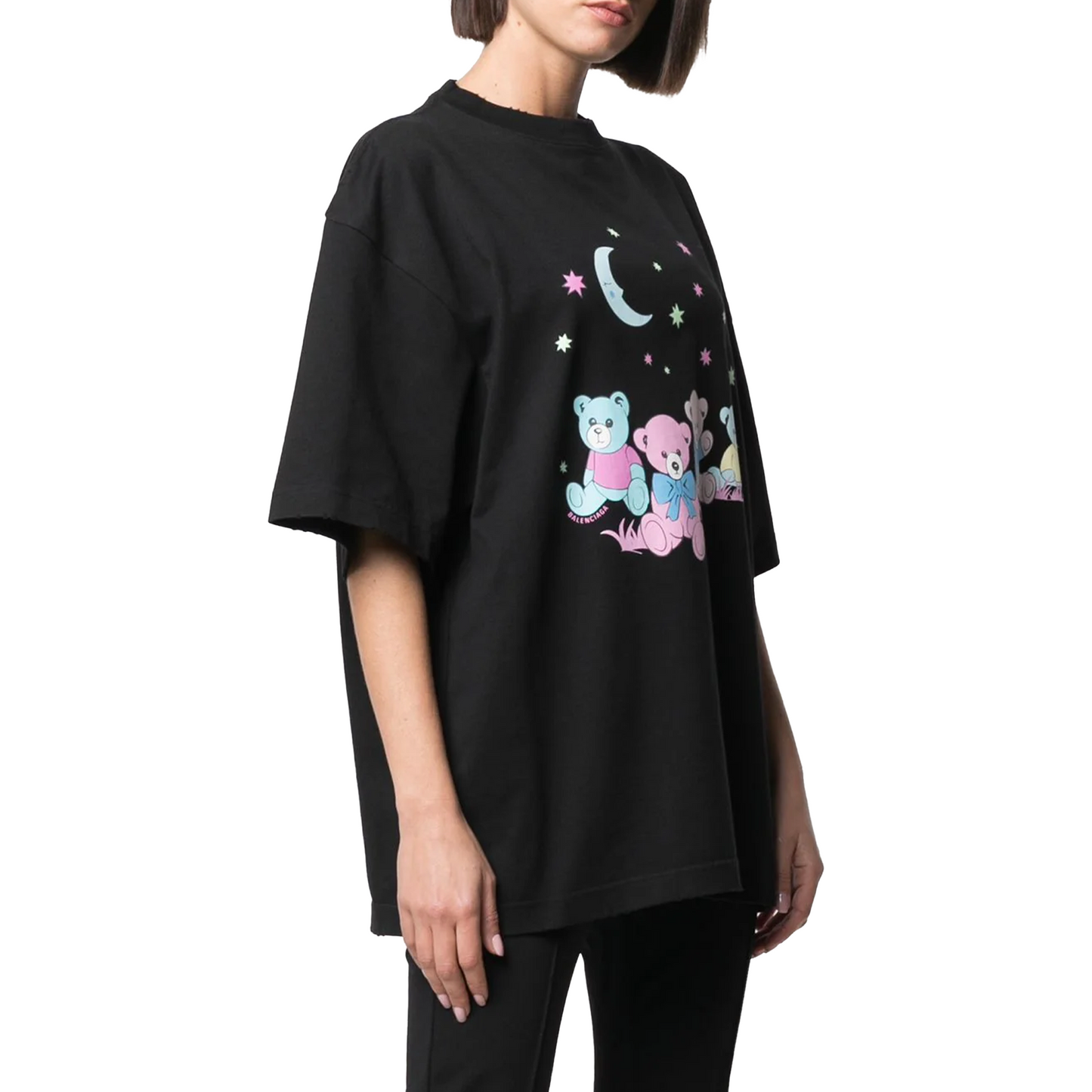 BALENCIAGA Love Bear Print Tee Black
