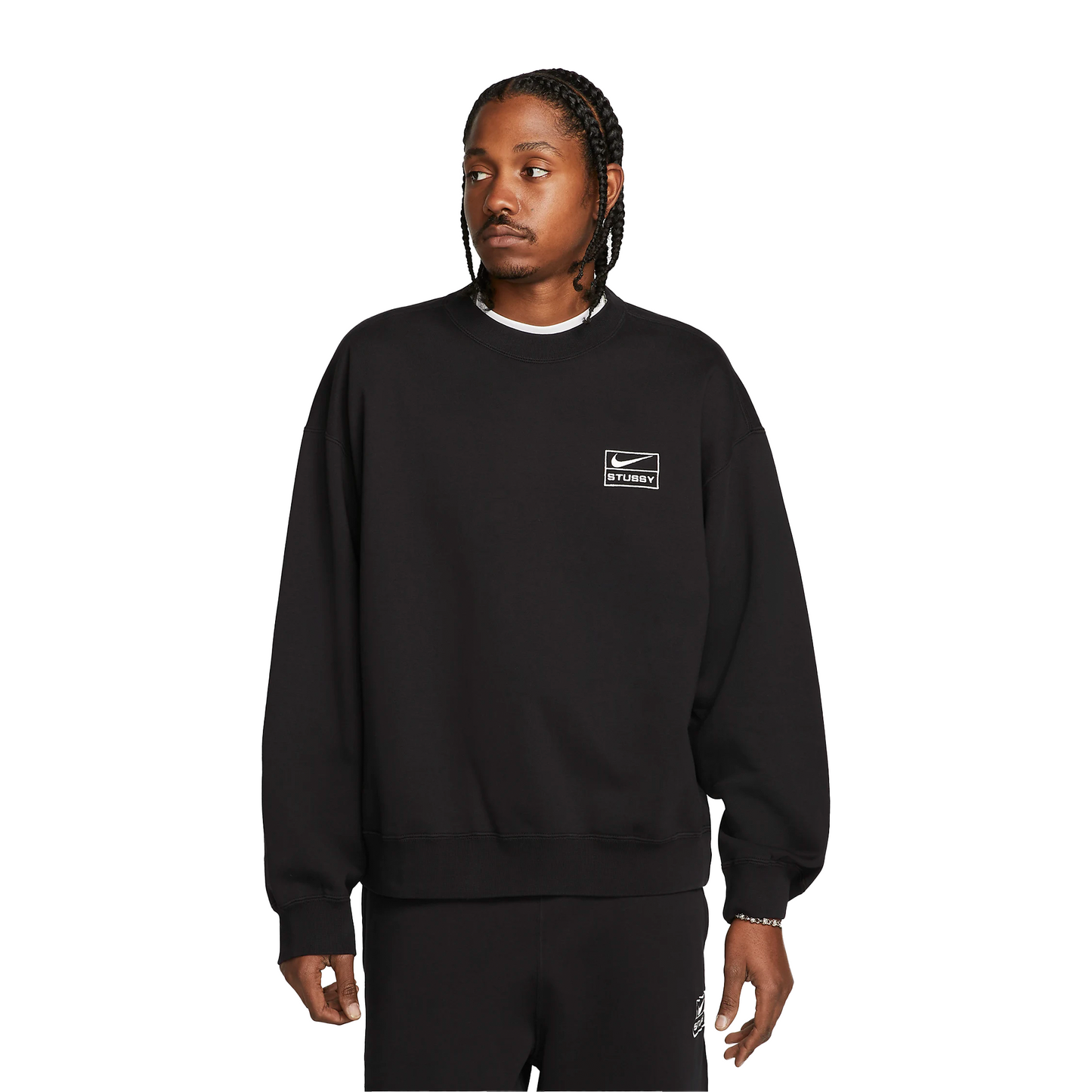 Nike x Stüssy Crew Fleece Stonewashed Black (SS22)