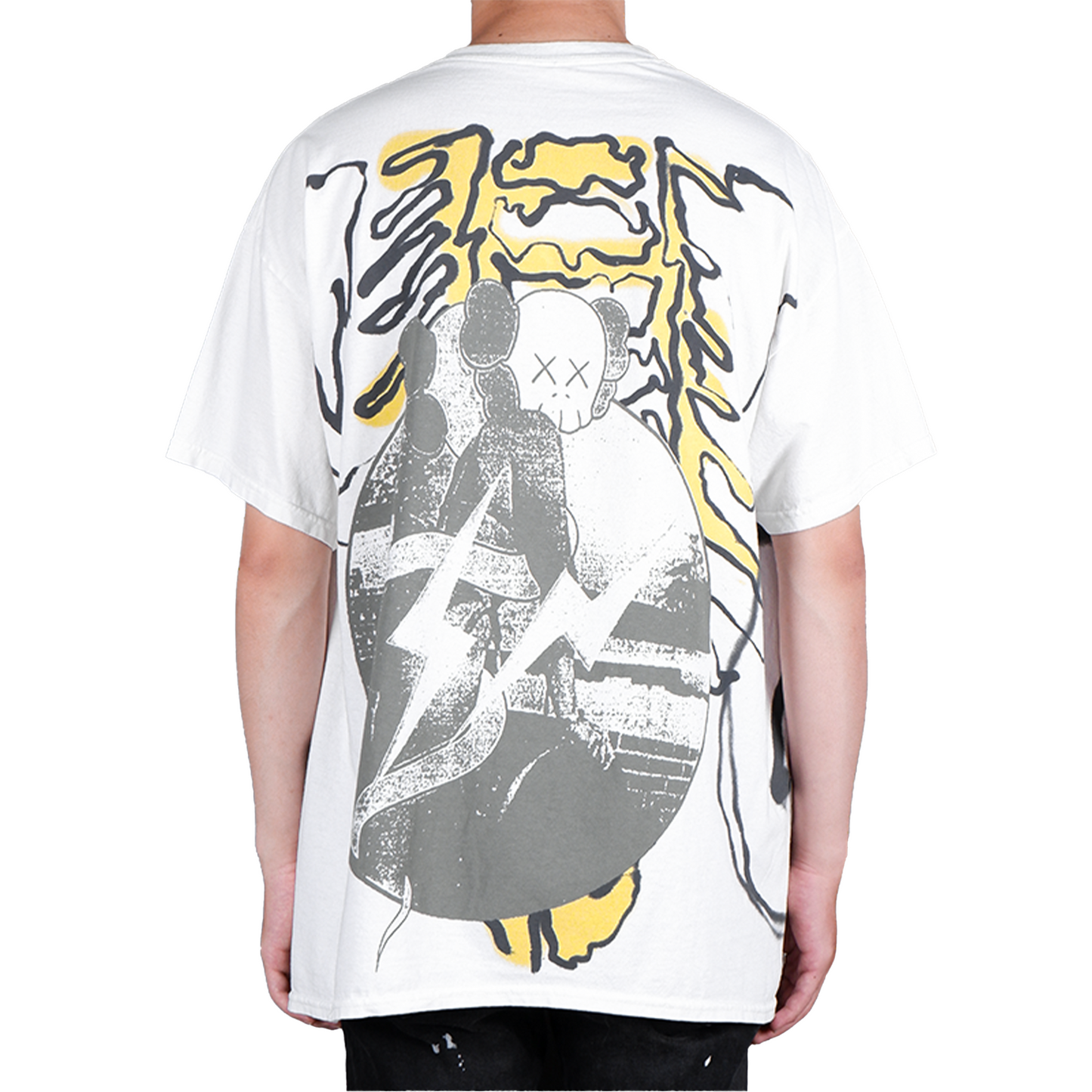 Travis Scott Cactus Jack x Kaws For Fragment Tee Aged Yellow