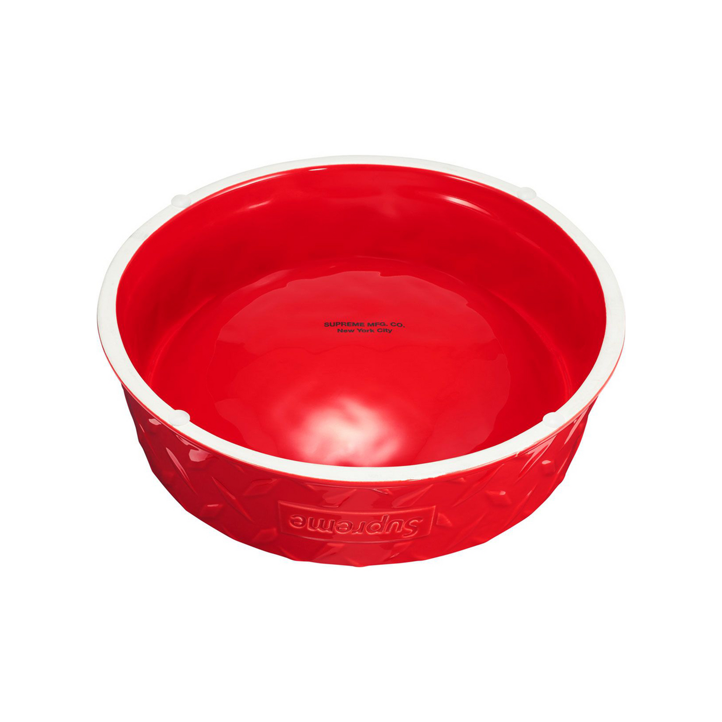 Supreme Diamond Plate Dog Bowl Red (SS23)