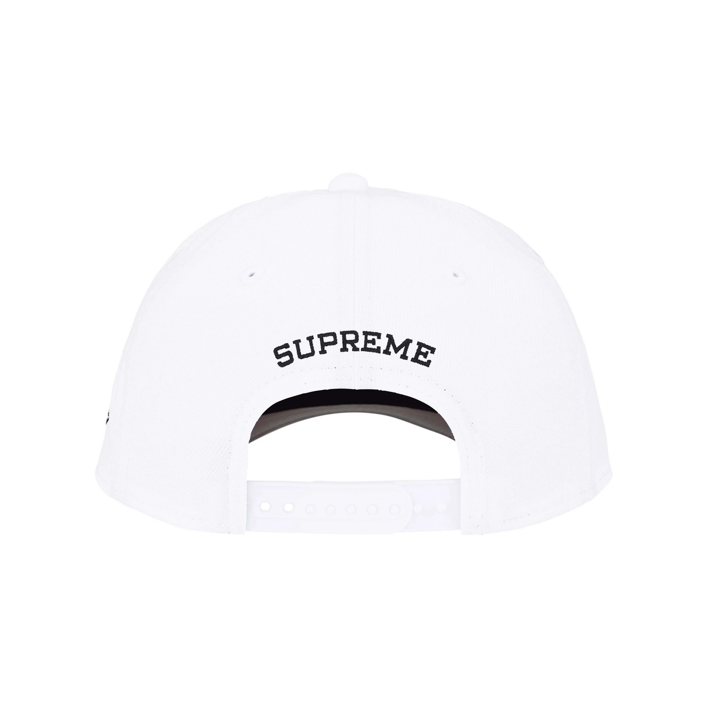 Supreme Sharp Spellout Adjustable New Era Cap White (FW25)