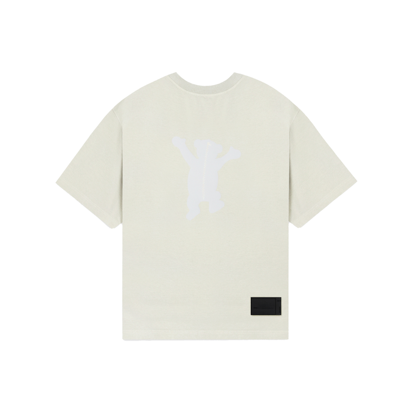 WE11DONE Teddy Bear Print Oversize Tee Ivory
