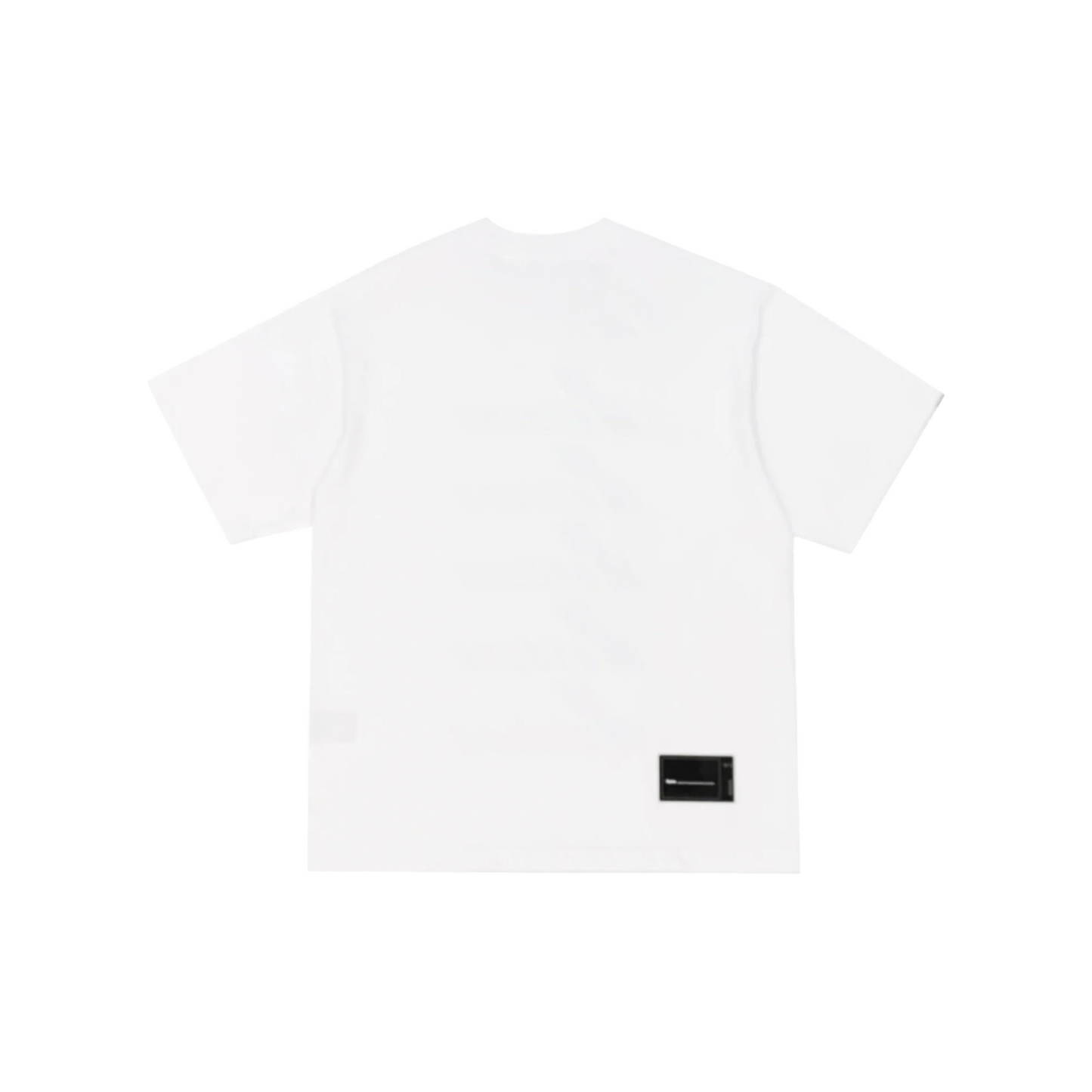 WE11DONE Oversized Logo Print Tee White