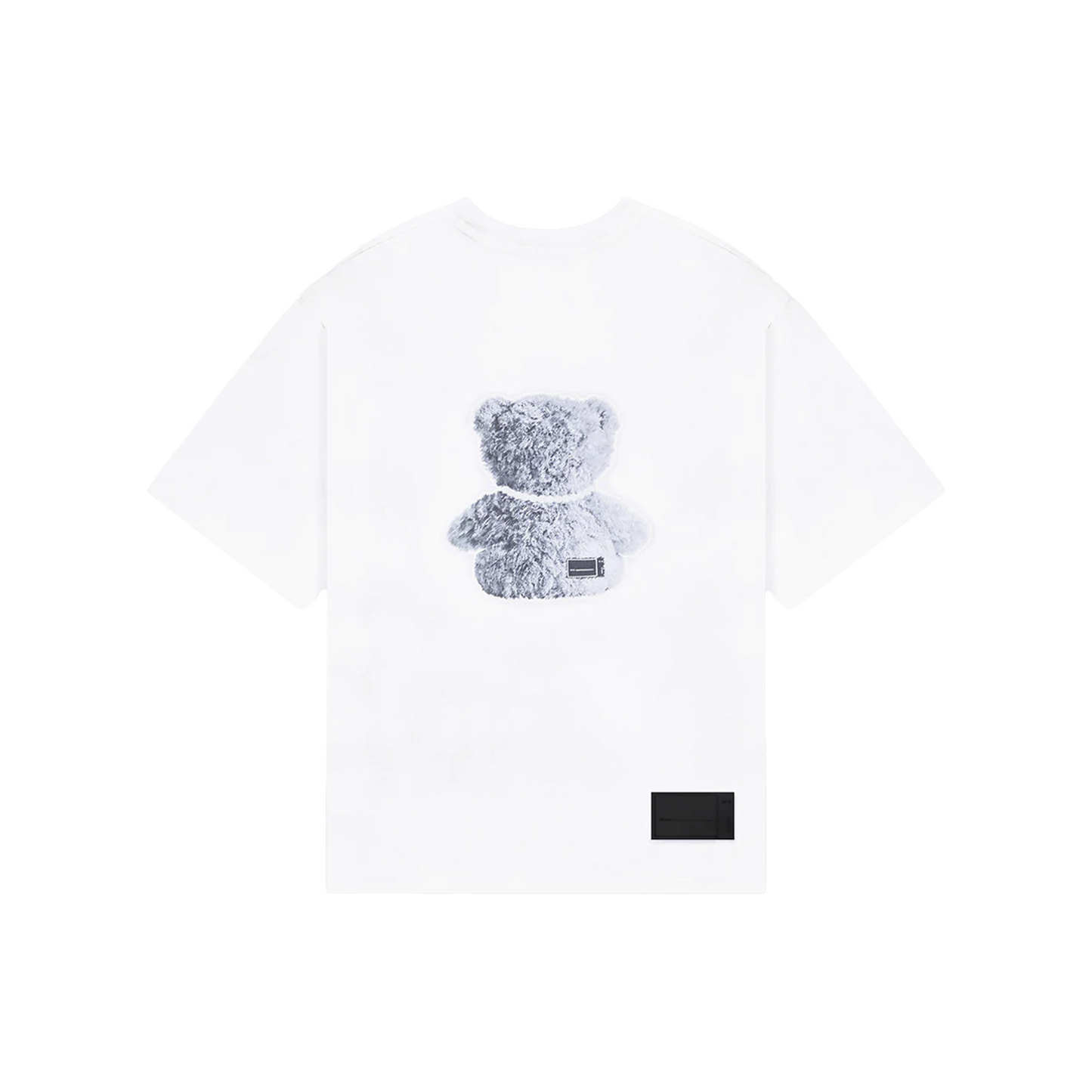 WE11DONE Pearl Necklace Teddy Print Tee White
