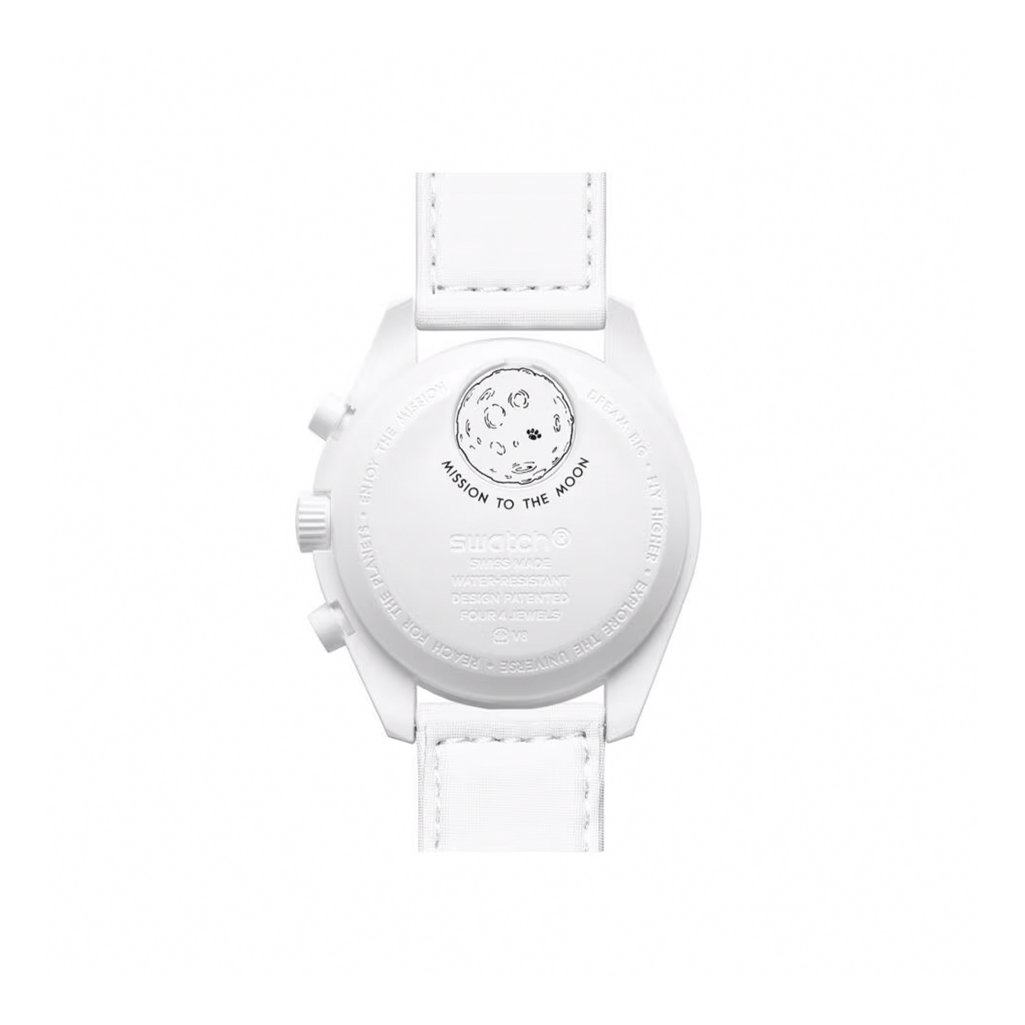 Swatch x Omega Bioceramic Moonswatch Mission To Moonphase Snoopy White