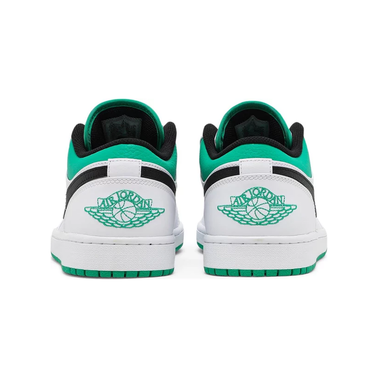 Jordan 1 Low White Lucky Green Black