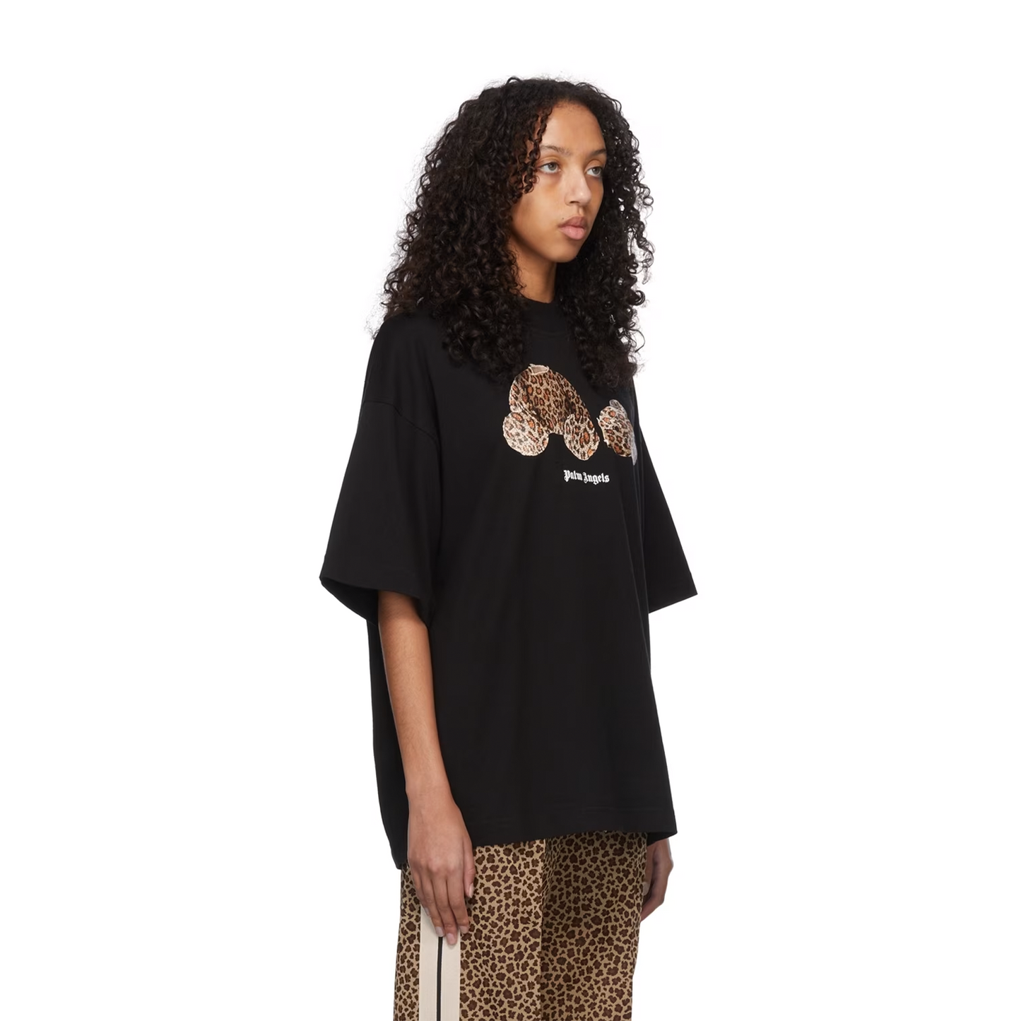 PALM ANGELS Leopard Bear Classic Tee Black/Brown (SS22)