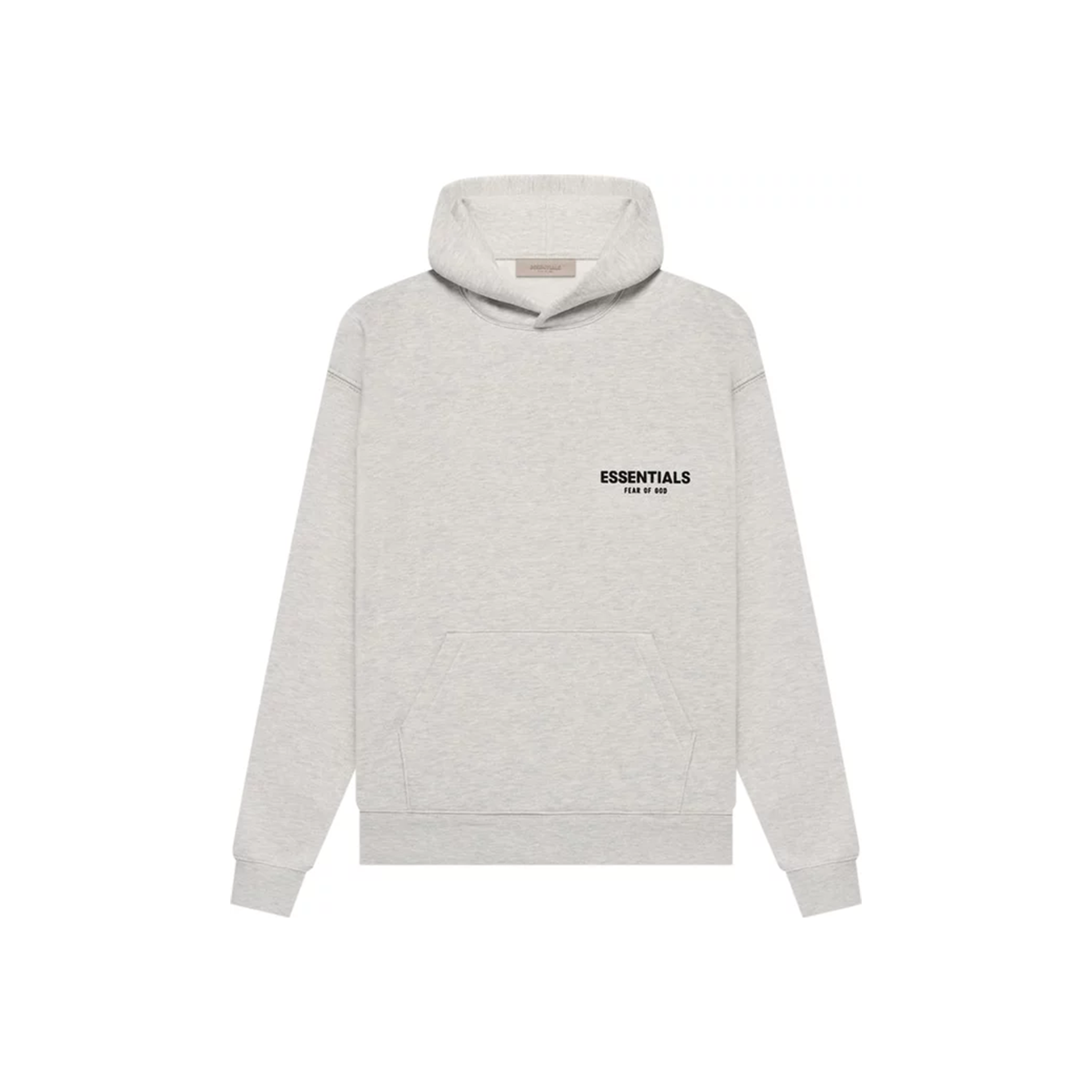 Fear of god essentials cheap white hoodie