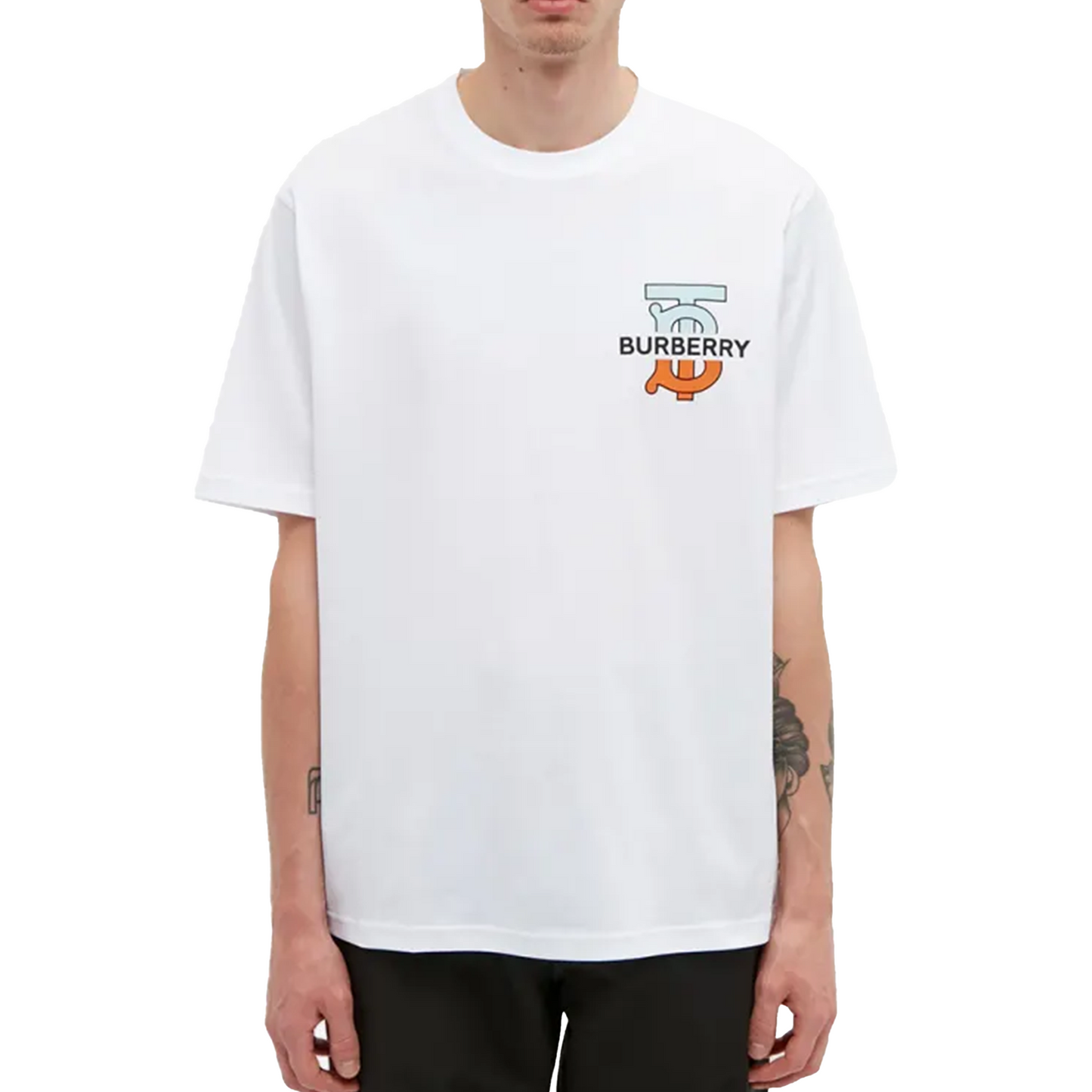 BURBERRY Ganther Multi Logo Tee White