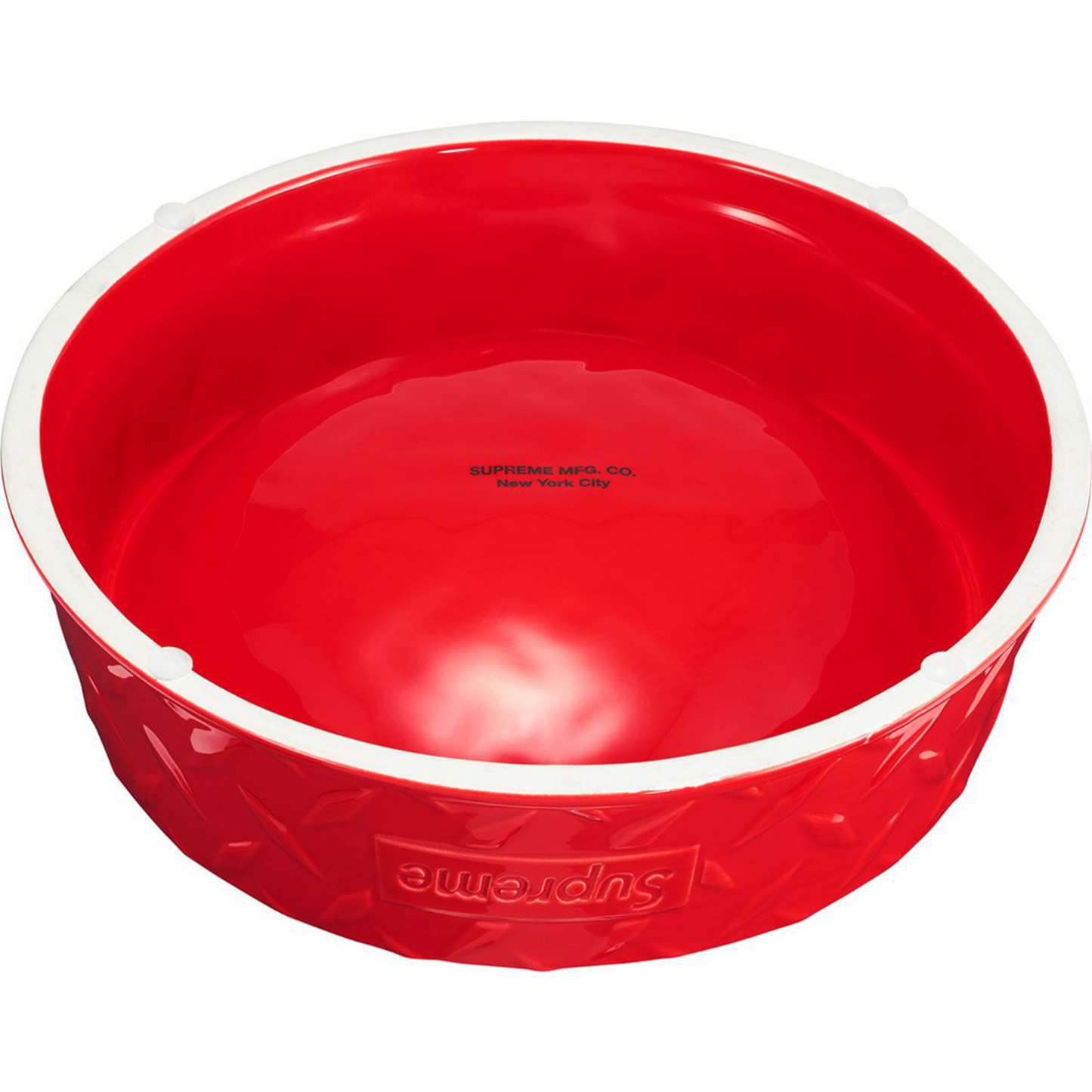 Supreme Diamond Plate Dog Bowl Red (SS23)