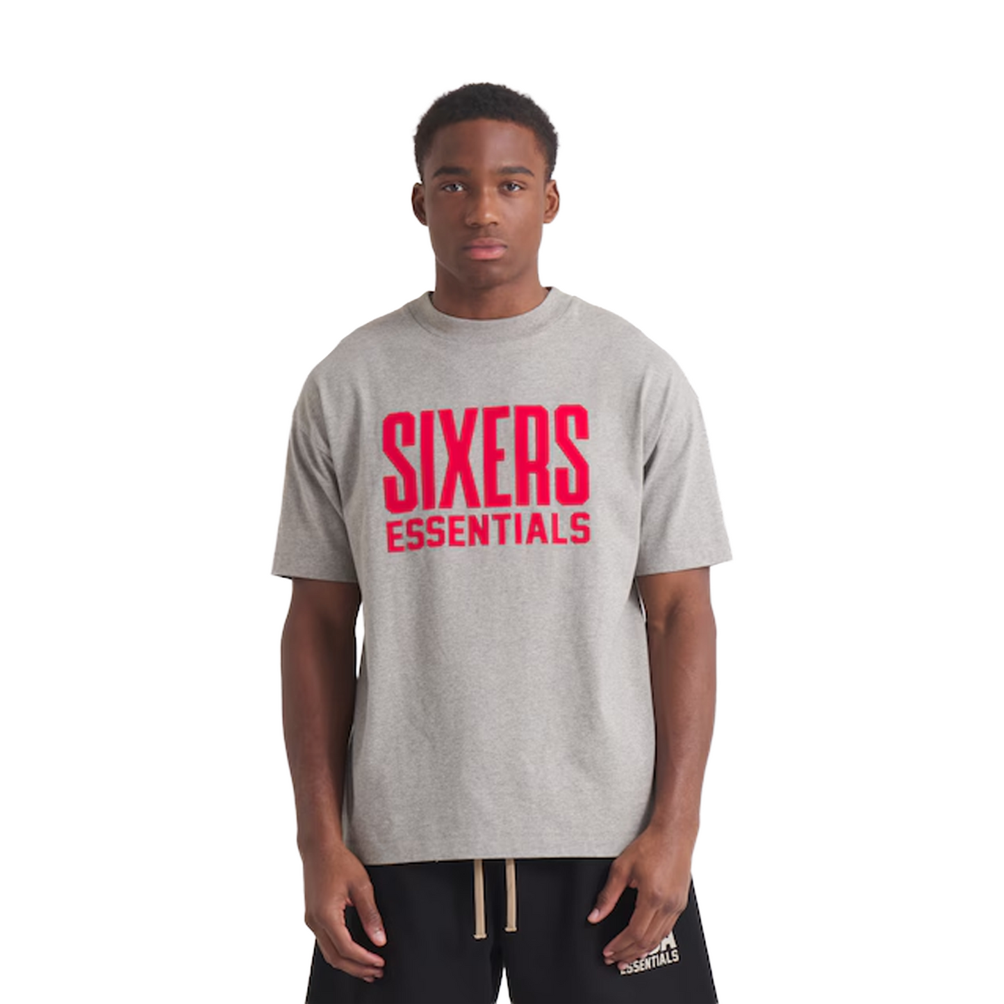 Fear of God Essentials x NBA Philadelphia 76ers Tee Warm Heather (SS25)