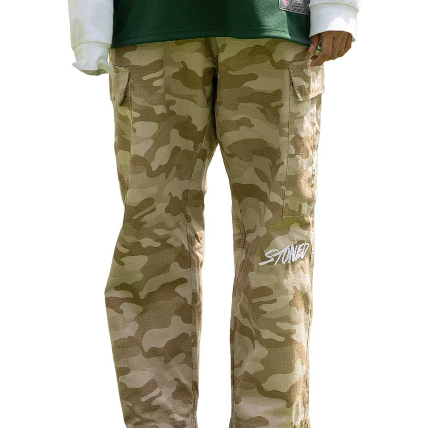 Stoned & Co ® FORCE : Camo Cargo Pants Brown (SS25)