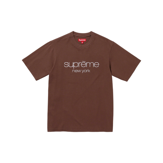Supreme Classic Logo Short Sleeve Tee Brown (SS22)