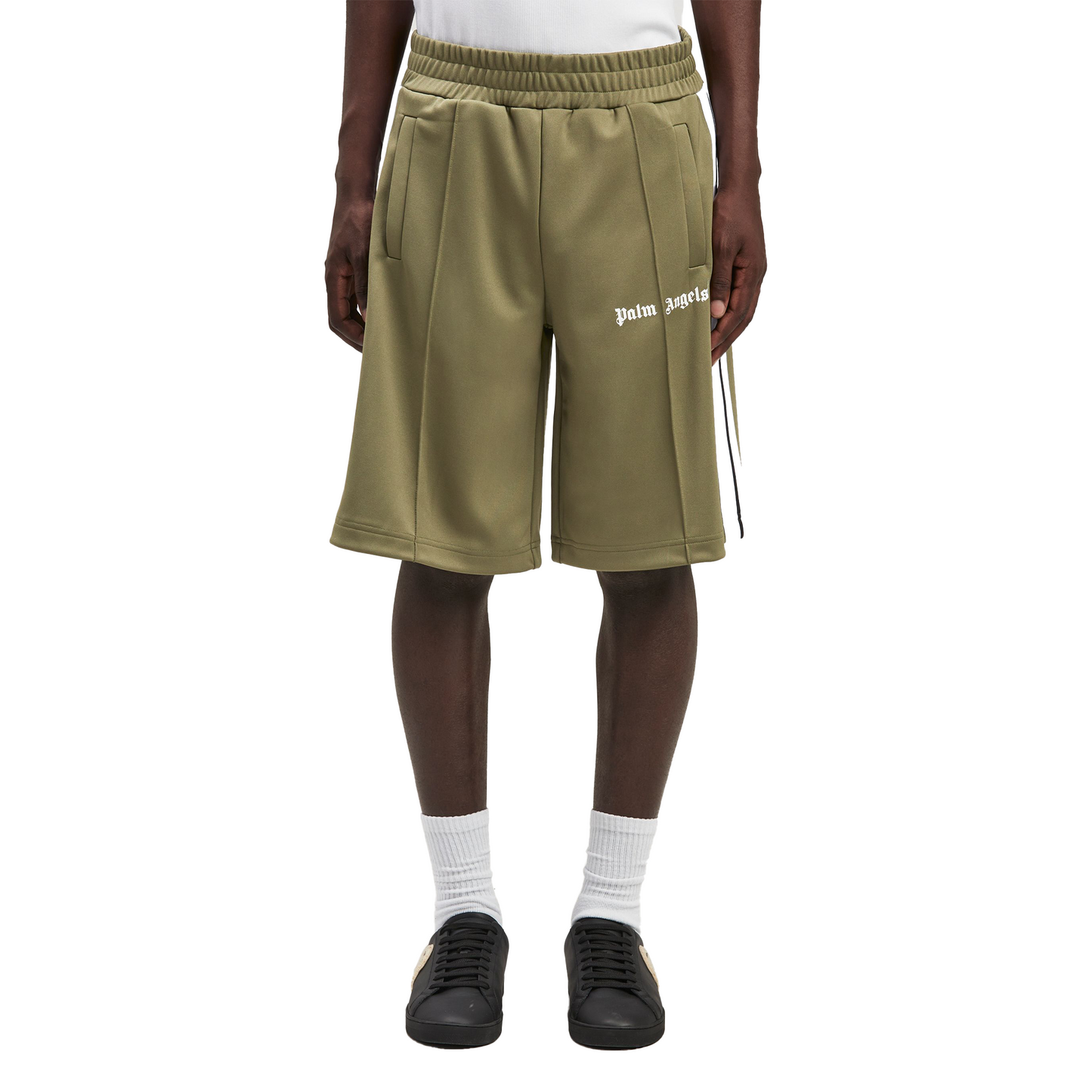 PALM ANGELS Track Shorts Military White