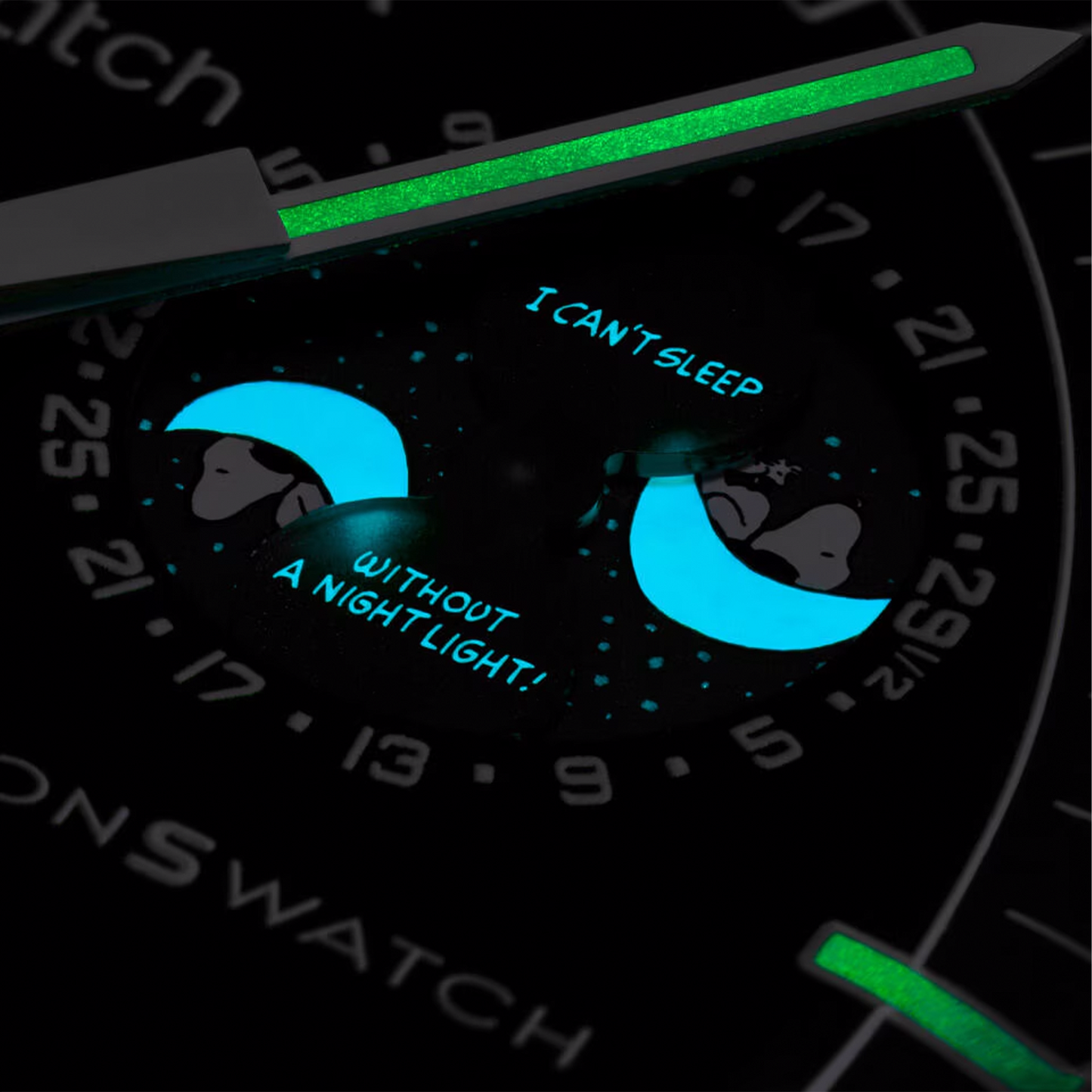 Swatch x Omega Bioceramic Moonswatch Mission To Moonphase Snoopy Black