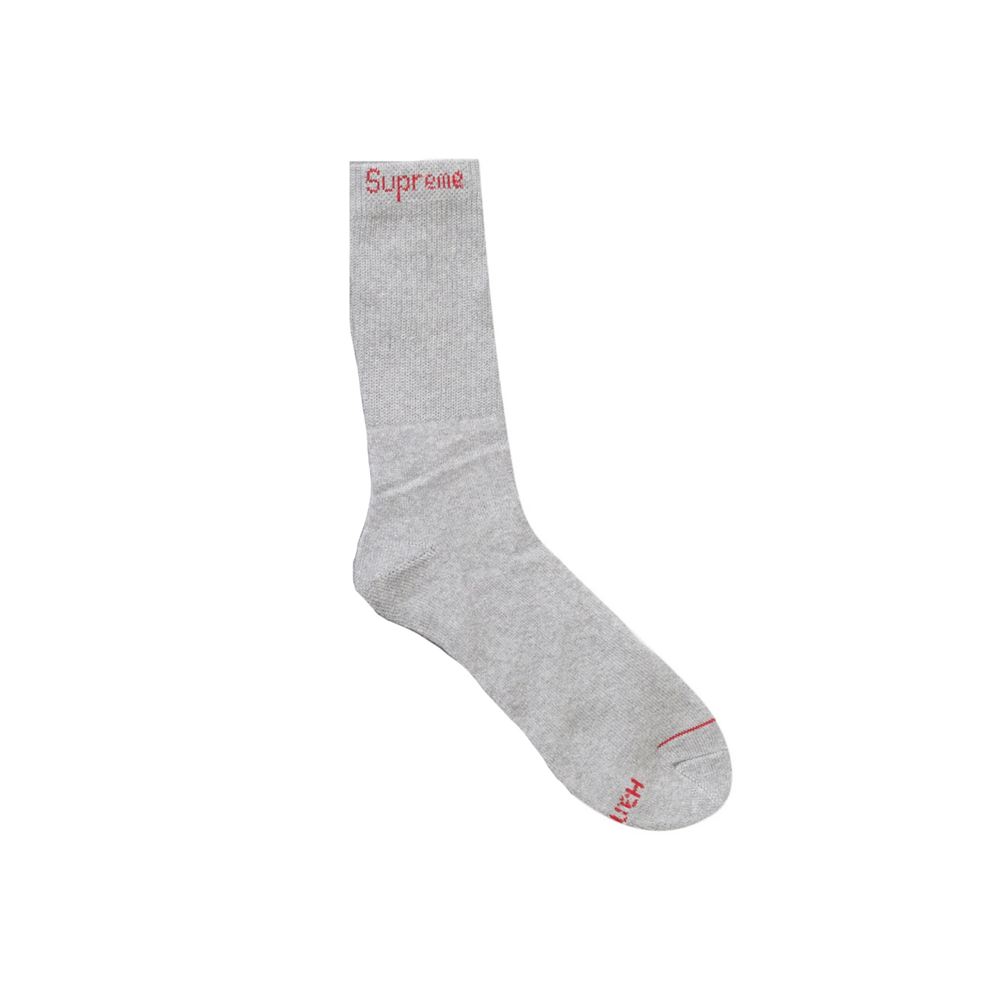 Supreme Hanes Crew Socks (4 Pack) Heather Grey