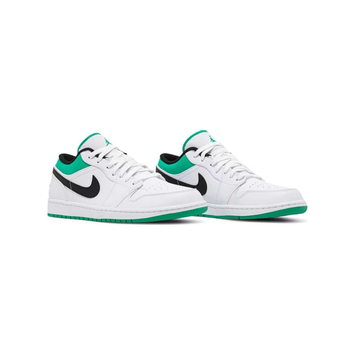 Jordan 1 Low White Lucky Green Black