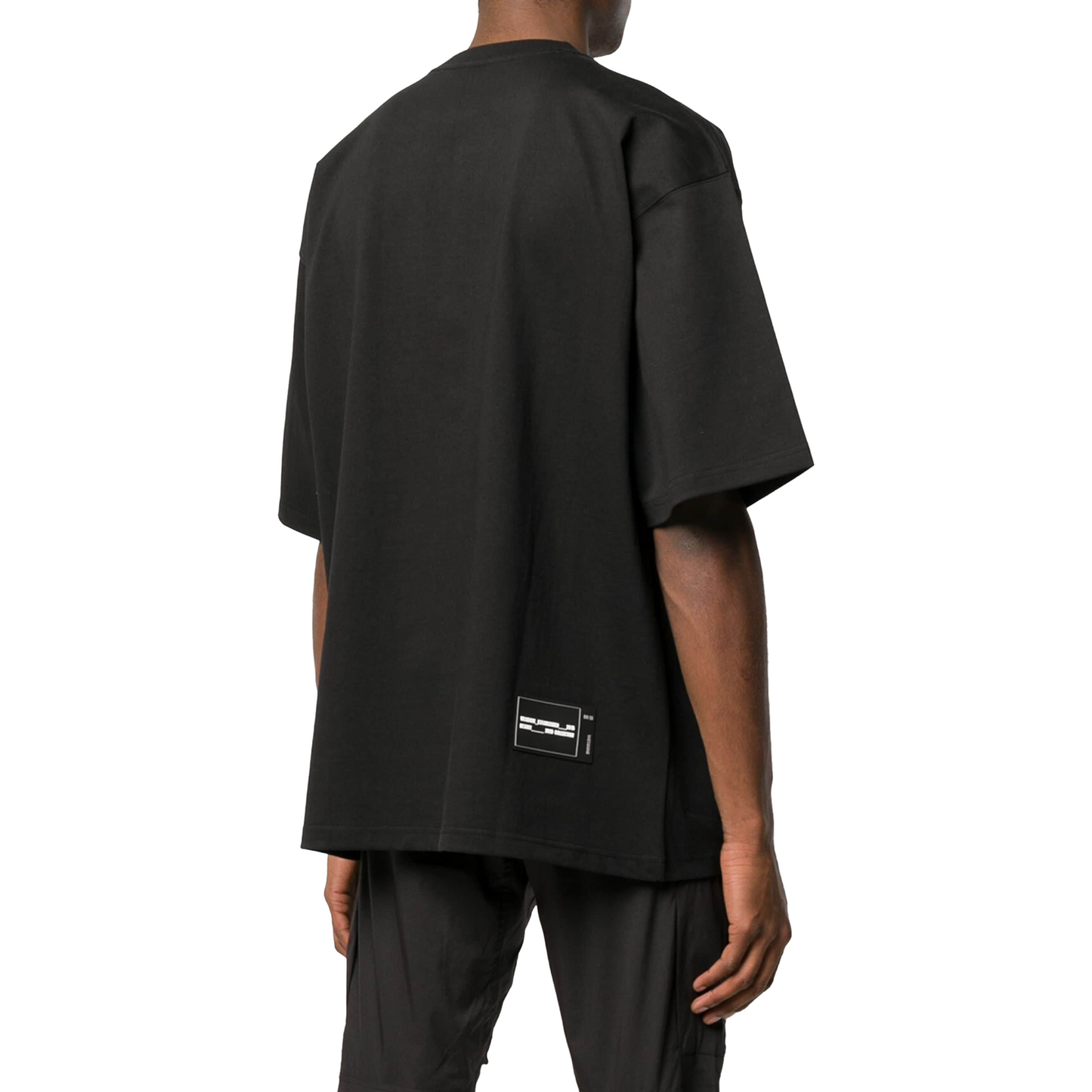WE11DONE Oversized Logo Print Tee Black
