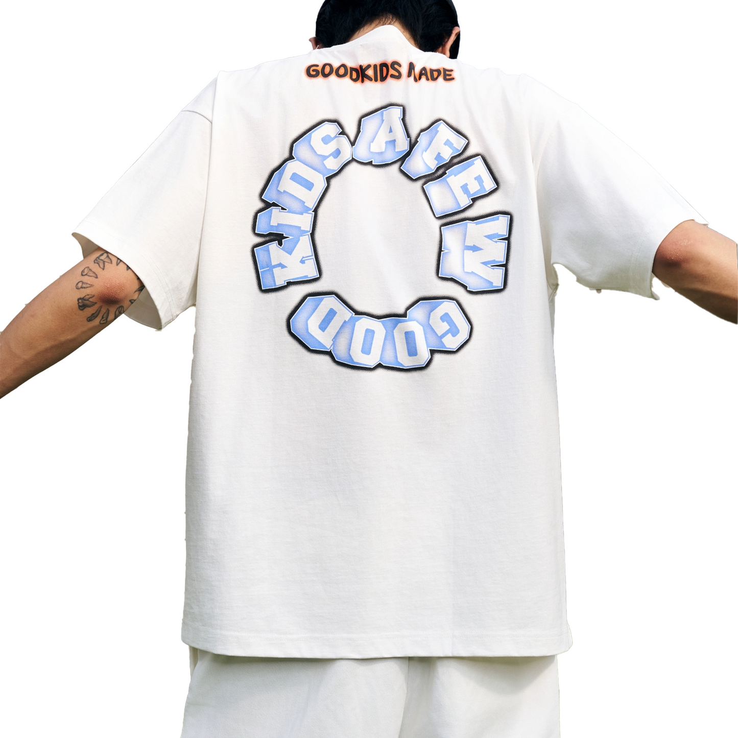 a few Good kids Graffiti Inkjet Gradient Short Sleeved Tee White (SS25)