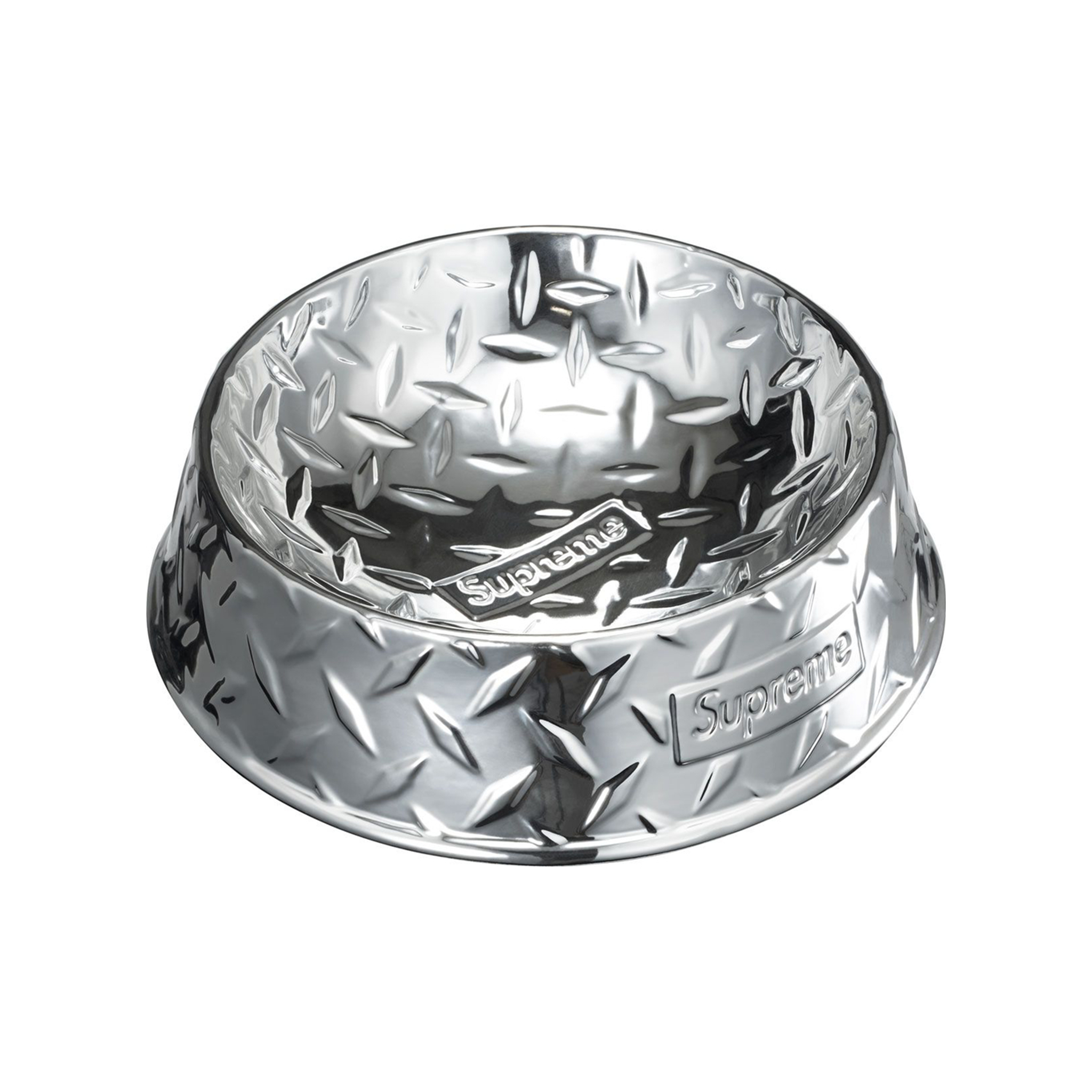 Supreme Diamond Plate Dog Bowl Silver (SS23) – STEALPLUG KL