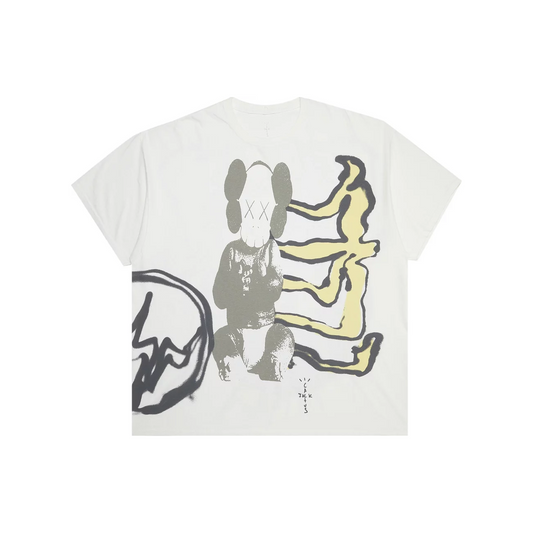 Travis Scott Cactus Jack + Kaws For Fragment Tee Aged Yellow