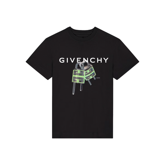 GIVENCHY 4G Padlock Print Tee Black (Slim Fit)