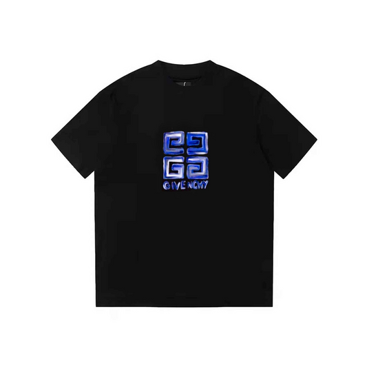 GIVENCHY 4G Print Tee Black/Blue (Slim Fit)