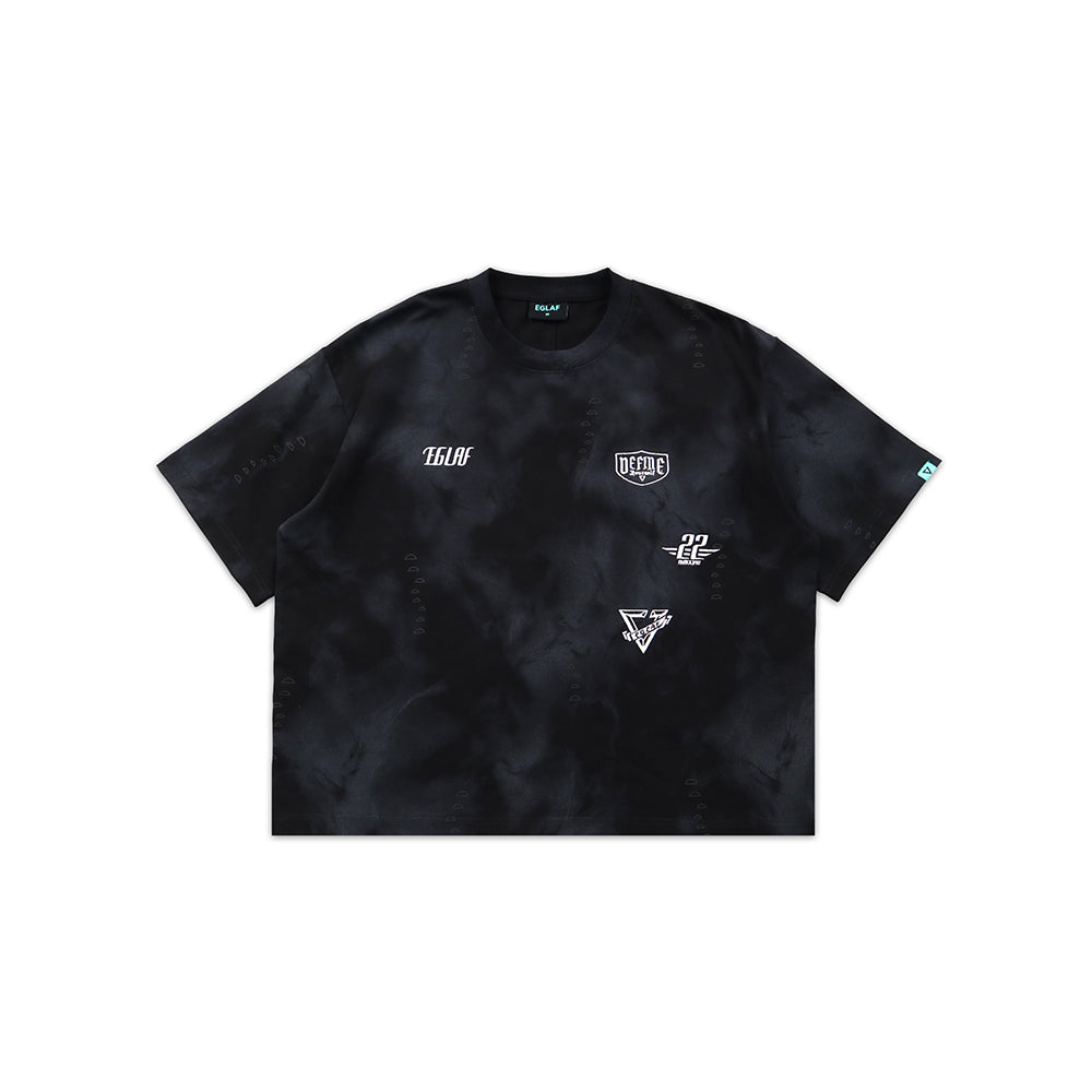 EGLAF R//W Badges Boxy Tee Black (FW25)