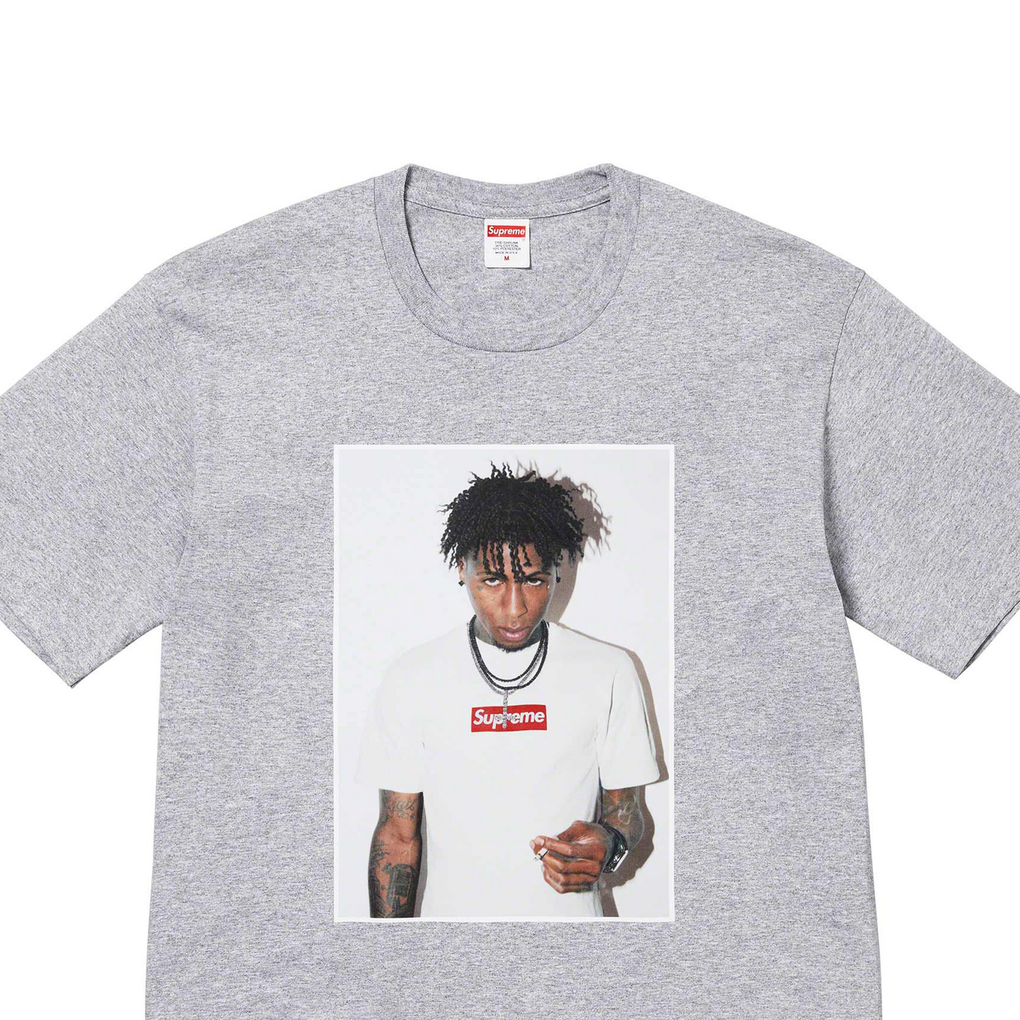 Supreme NBA Youngboy Tee Heather Grey (FW23)